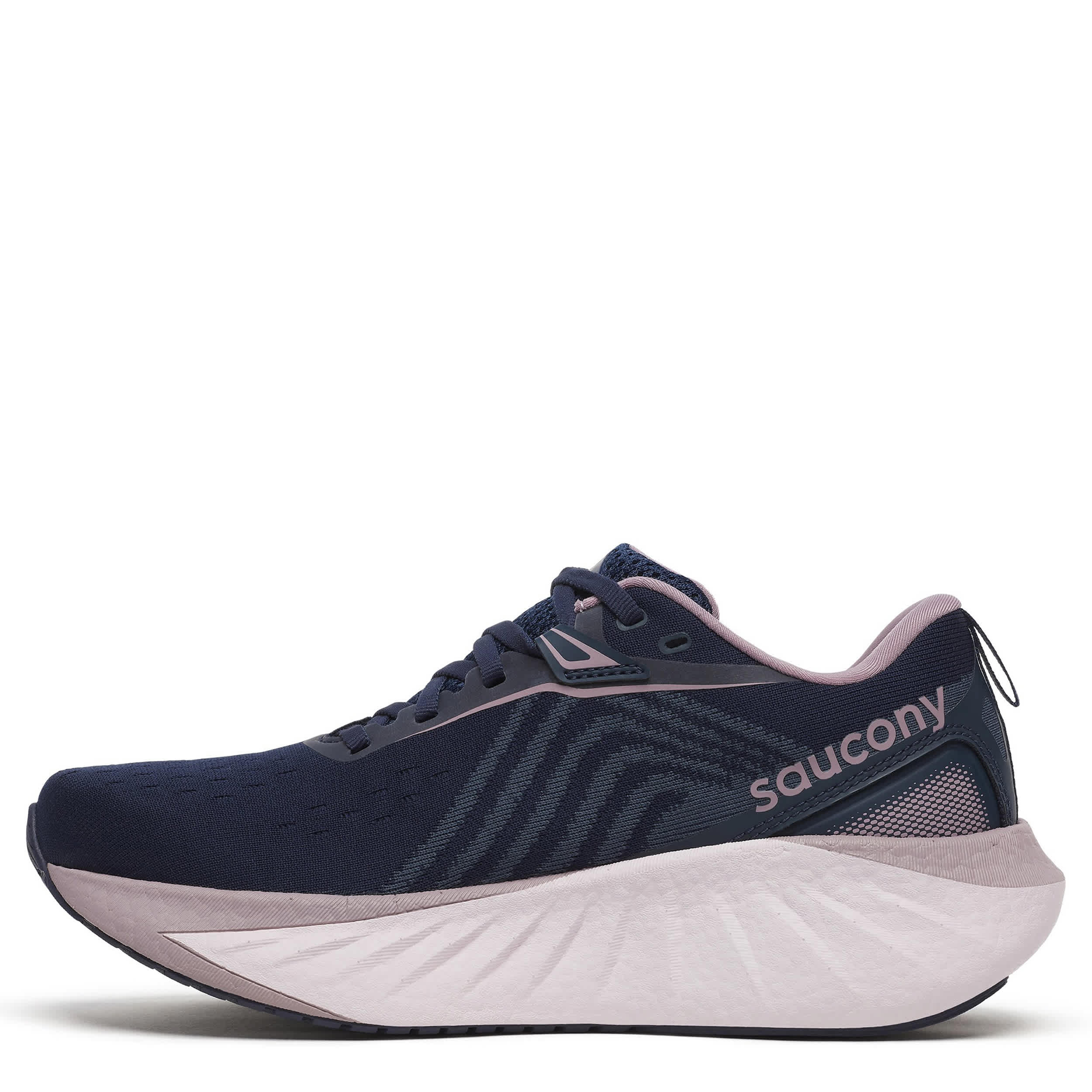 SAUCONY-WOMENS TRIUMPH 22 RUNNING SHOE-NAVY & BLUSH