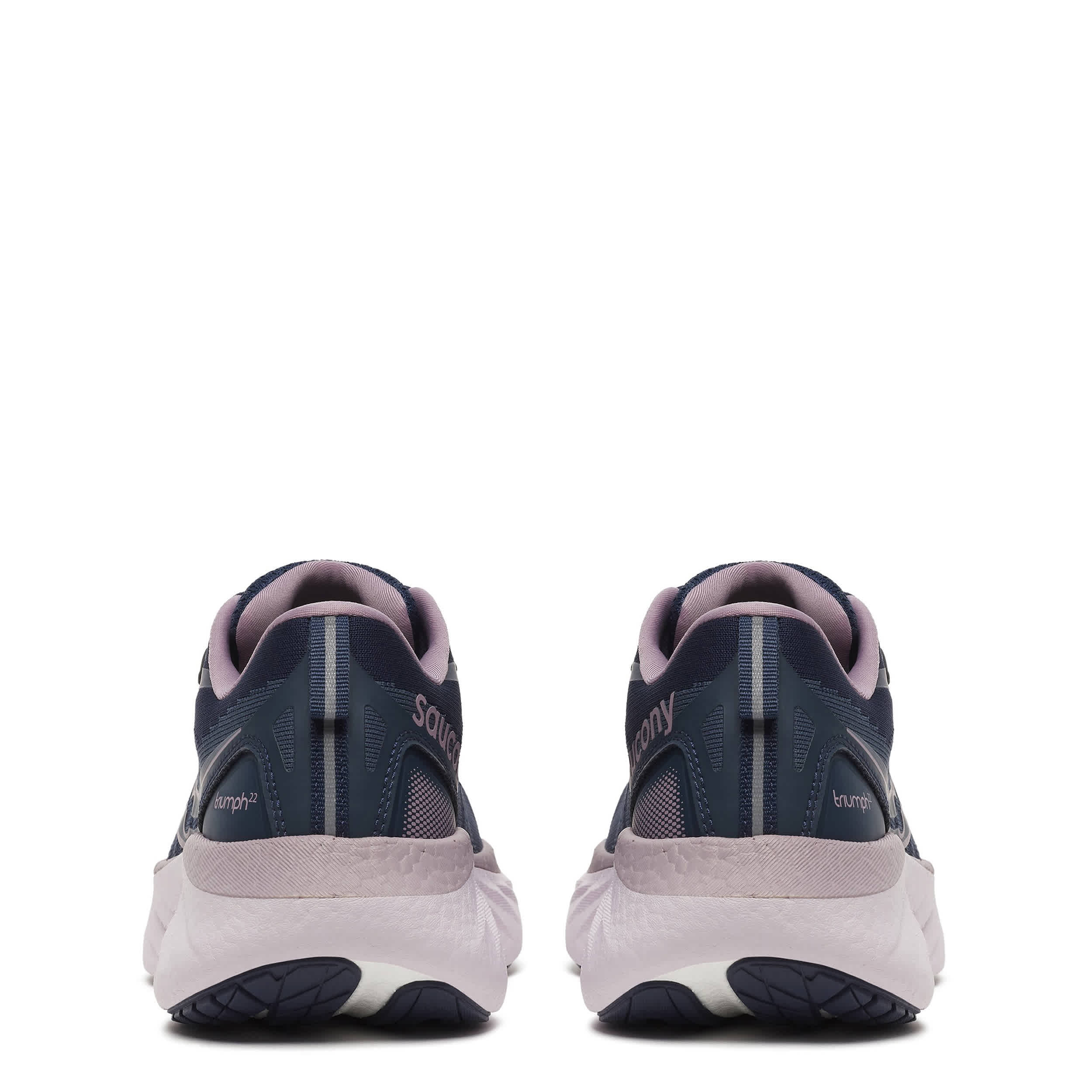 SAUCONY-WOMENS TRIUMPH 22 RUNNING SHOE-NAVY & BLUSH