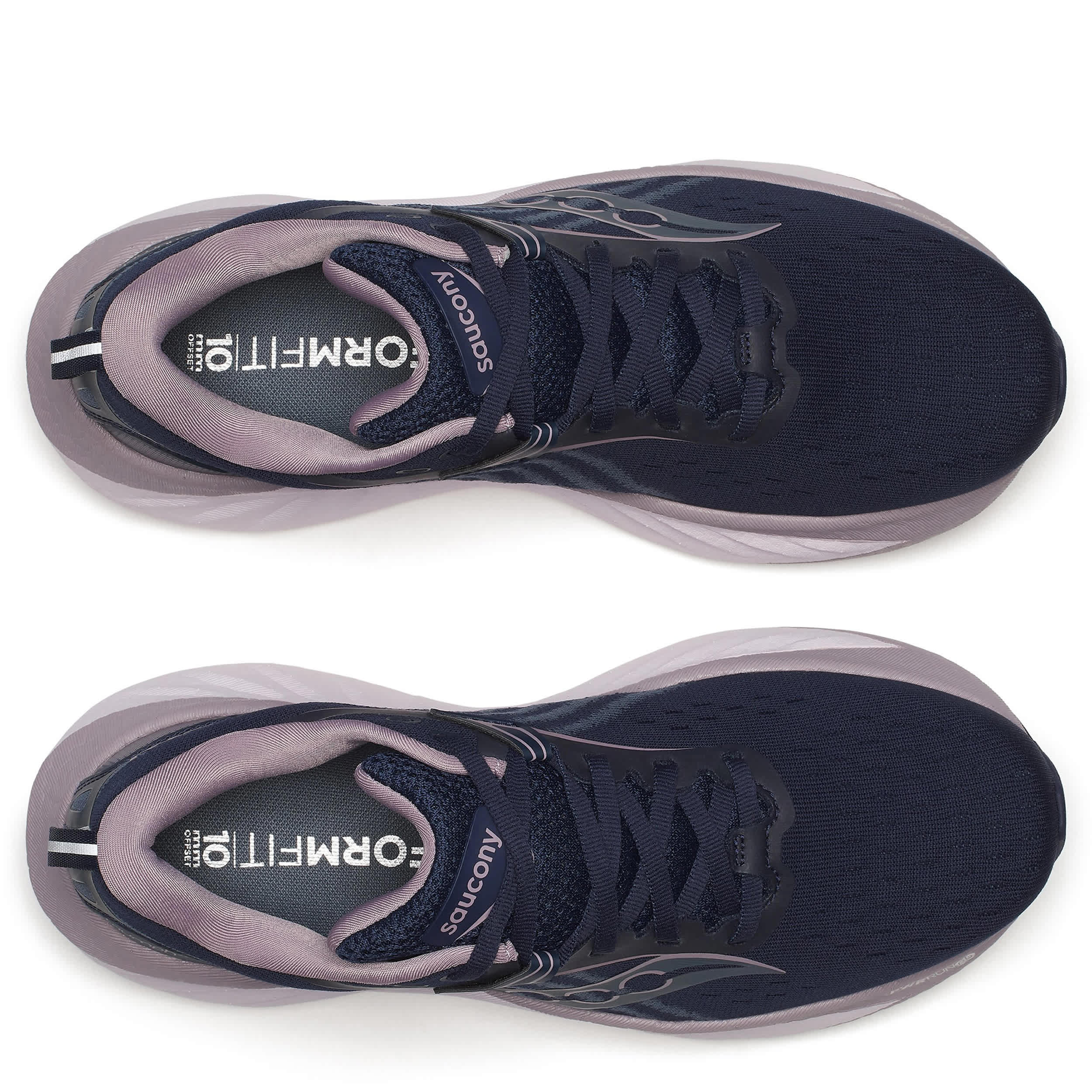 SAUCONY-WOMENS TRIUMPH 22 RUNNING SHOE-NAVY & BLUSH