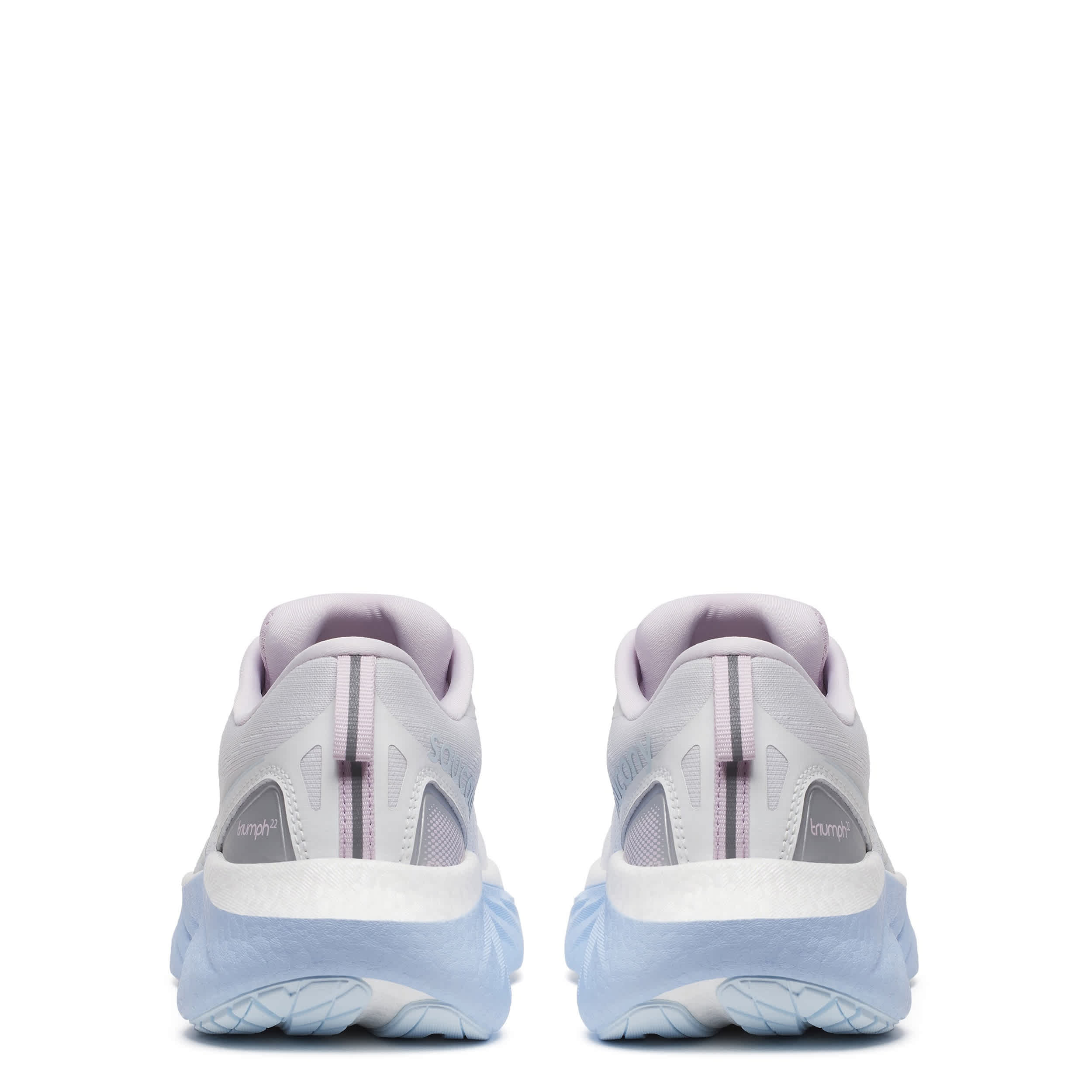 SAUCONY-WOMENS TRIUMPH 22 RUNNING SHOE-WHITE & PALE BLUE