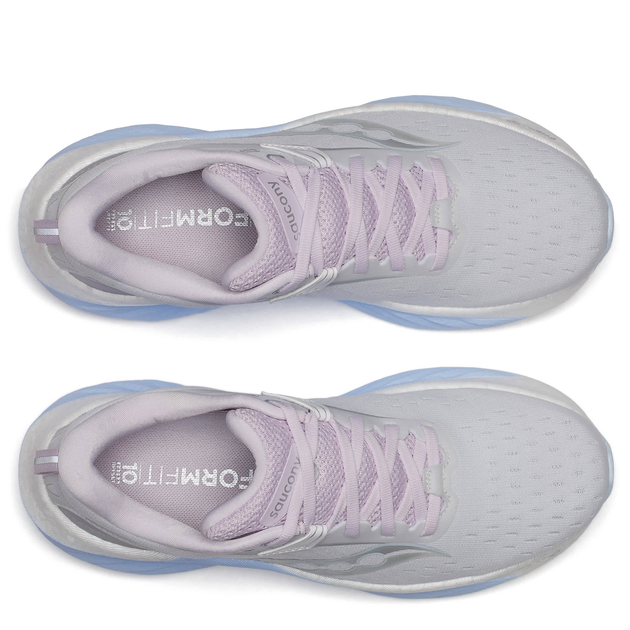 SAUCONY-WOMENS TRIUMPH 22 RUNNING SHOE-WHITE & PALE BLUE