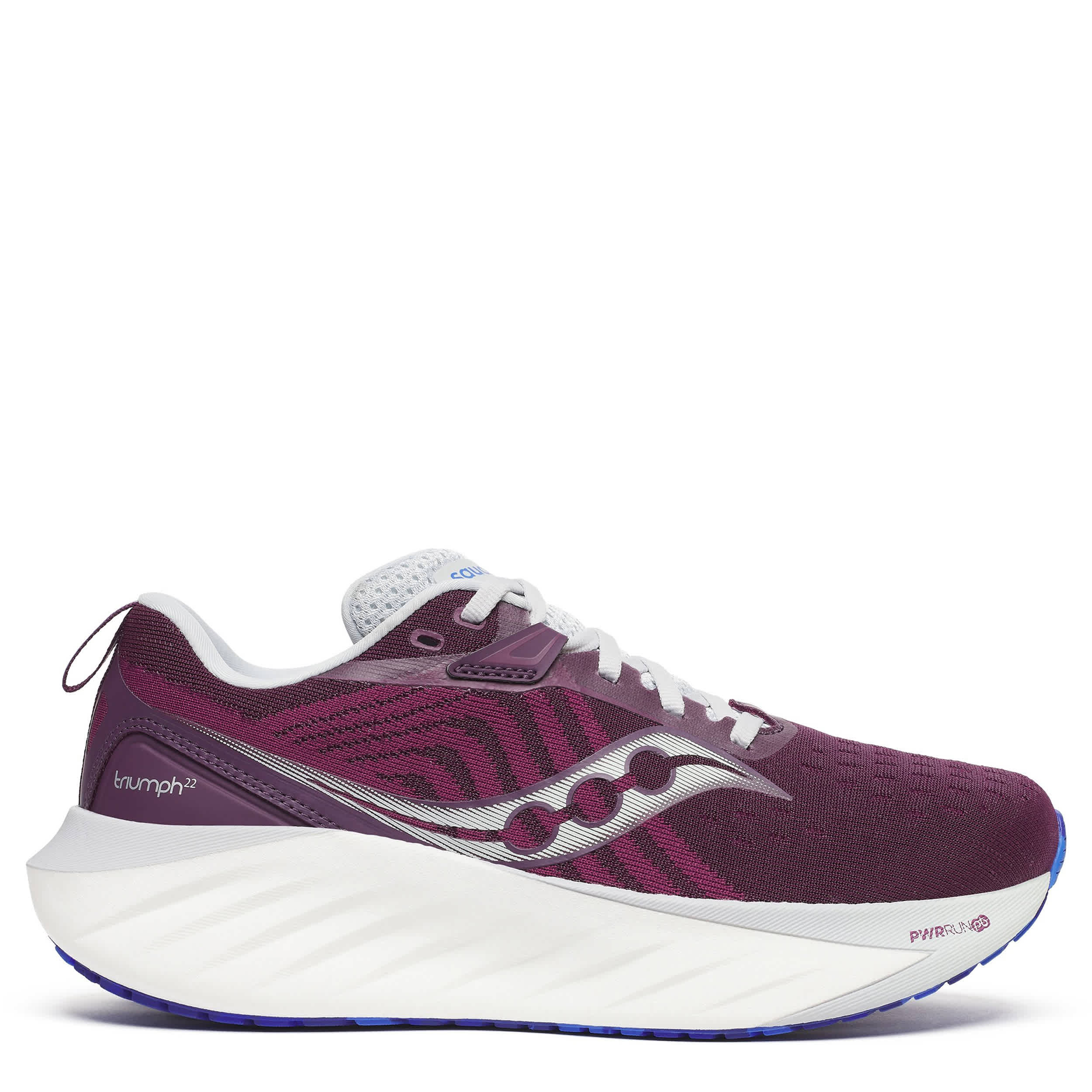 SAUCONY-WOMENS TRIUMPH 22 RUNNING SHOE-BURGUNDY & GREY