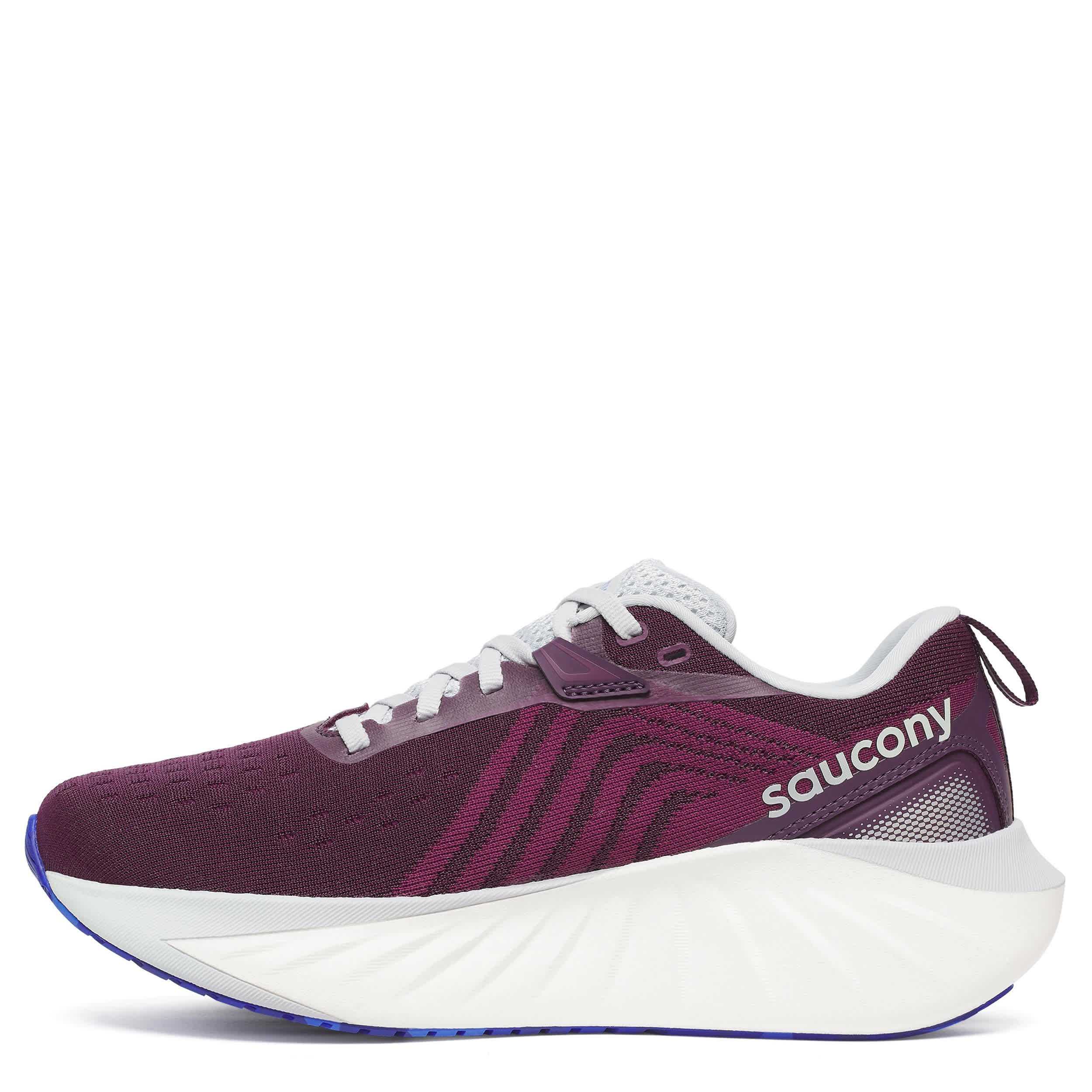 SAUCONY-WOMENS TRIUMPH 22 RUNNING SHOE-BURGUNDY & GREY