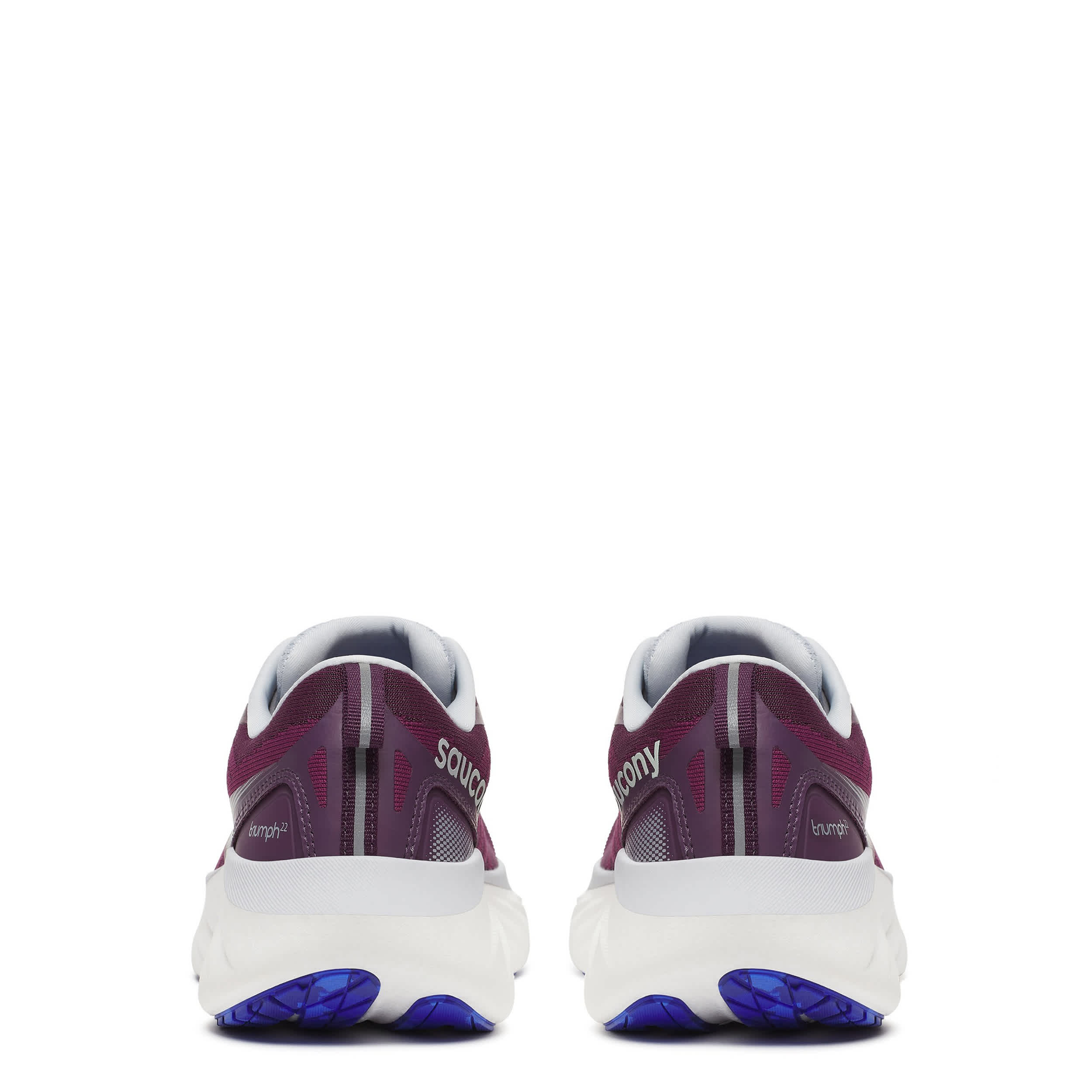 SAUCONY-WOMENS TRIUMPH 22 RUNNING SHOE-BURGUNDY & GREY