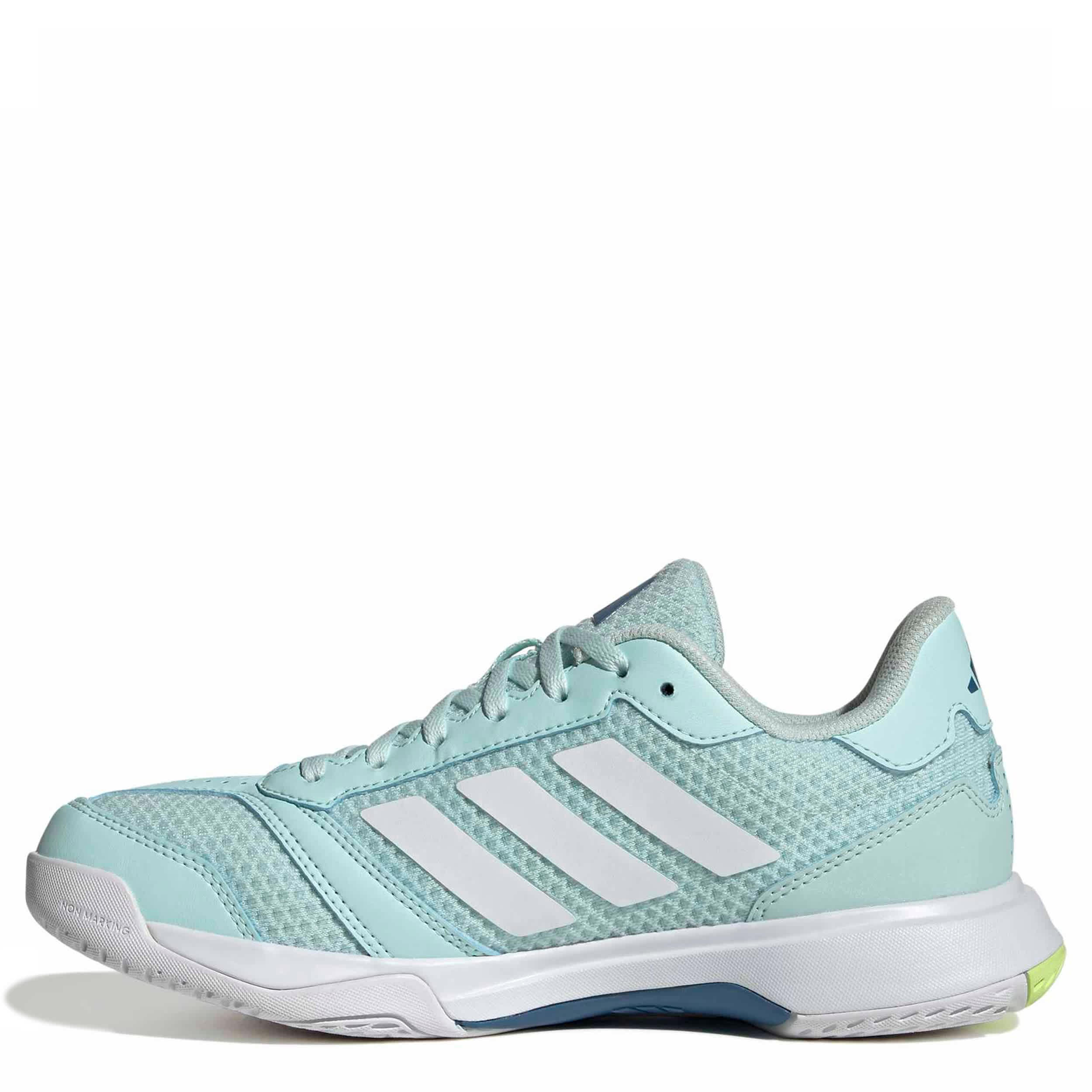 ADIDAS-WOMENS LIGRA 8 INDOOR SHOES-MINT & WHITE
