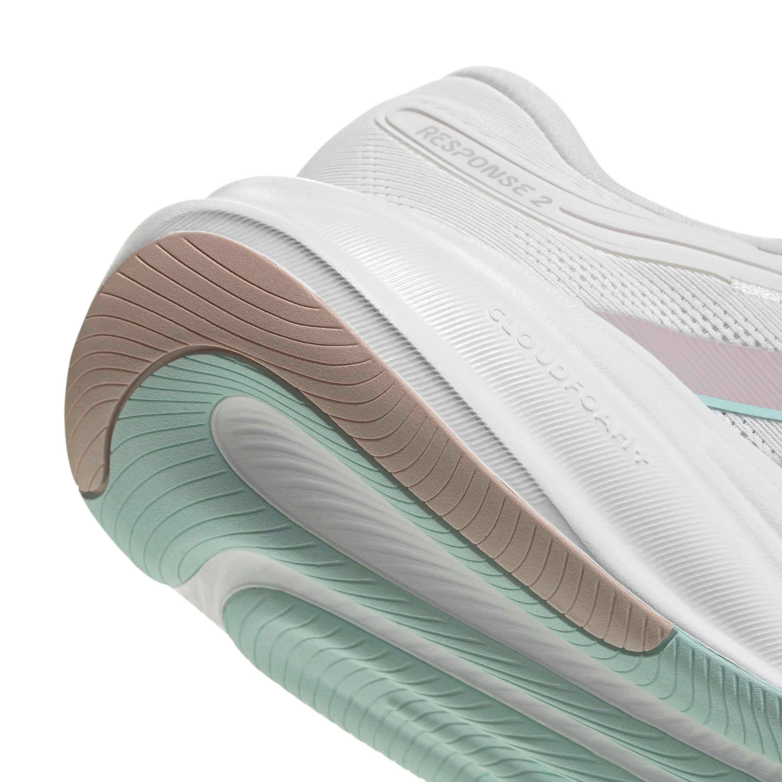 ADIDAS-WOMENS RESPONSE 2 RUNNING SHOE-WHITE & LILAC