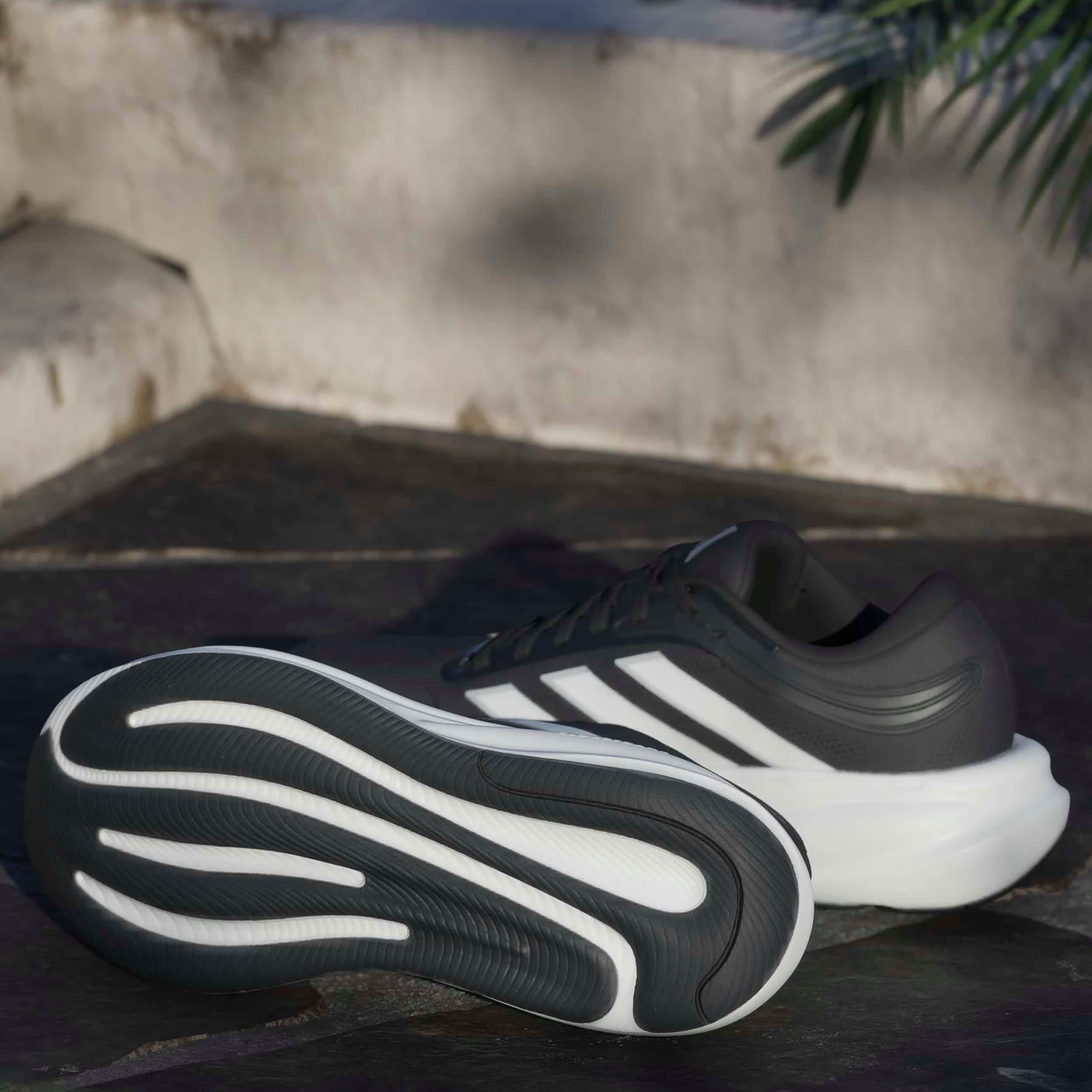 ADIDAS-WOMENS RESPONSE 2 RUNNING SHOE-BLACK & SILVER