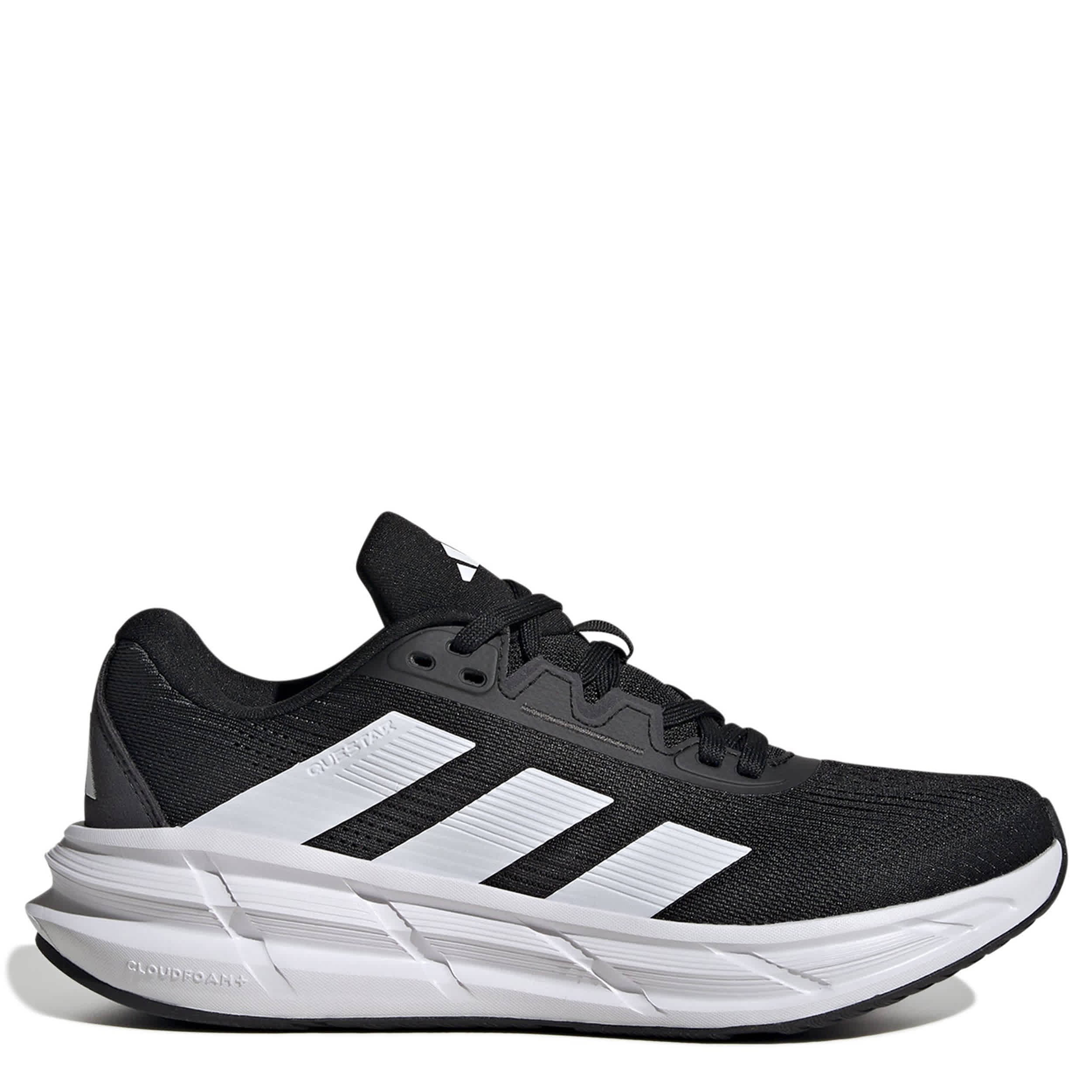 ADIDAS-WOMENS QUESTAR 3 RUNNING SHOE-BLACK & WHITE