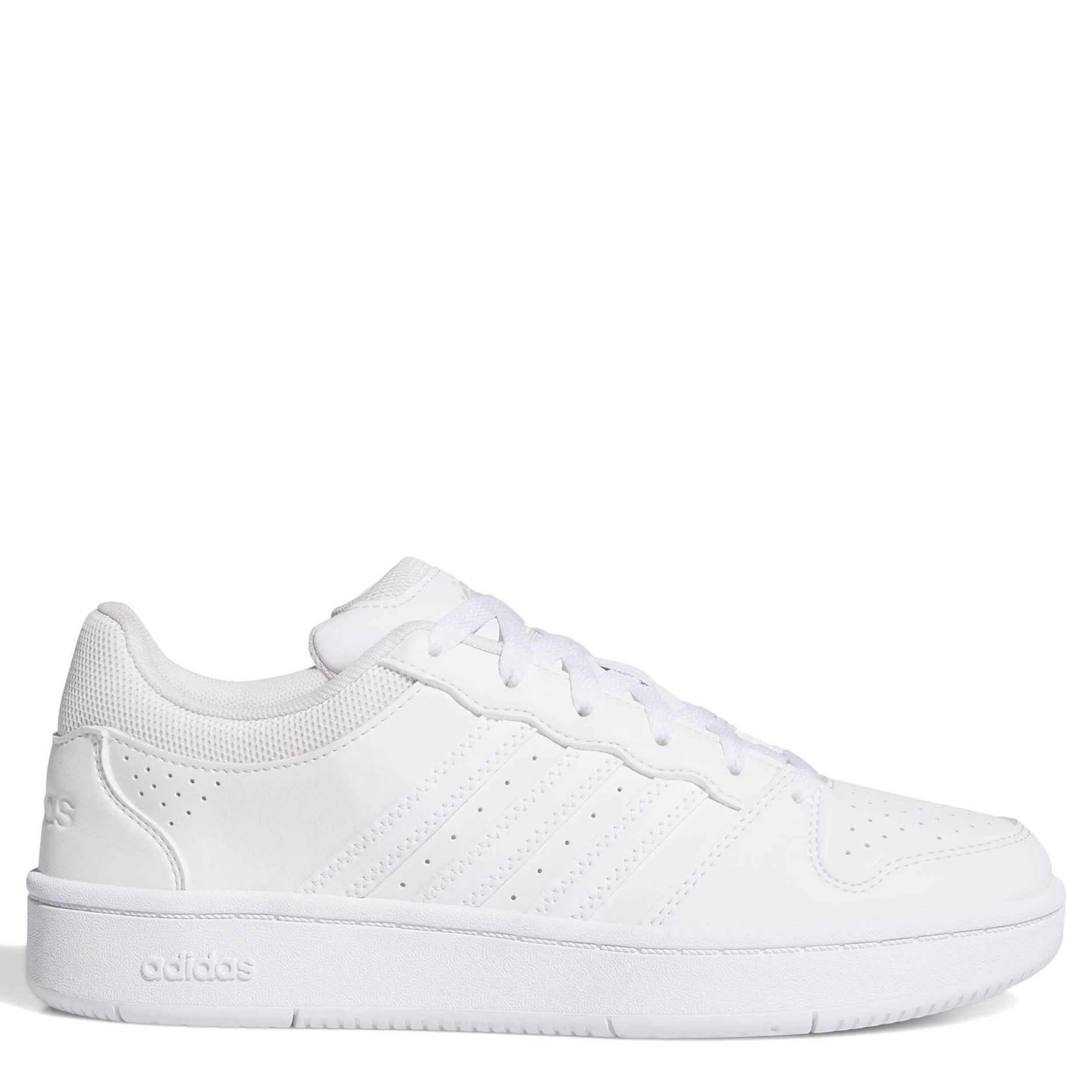 ADIDAS-WOMENS HOOPS CLASSIC SNEAKER-WHITE & WHITE