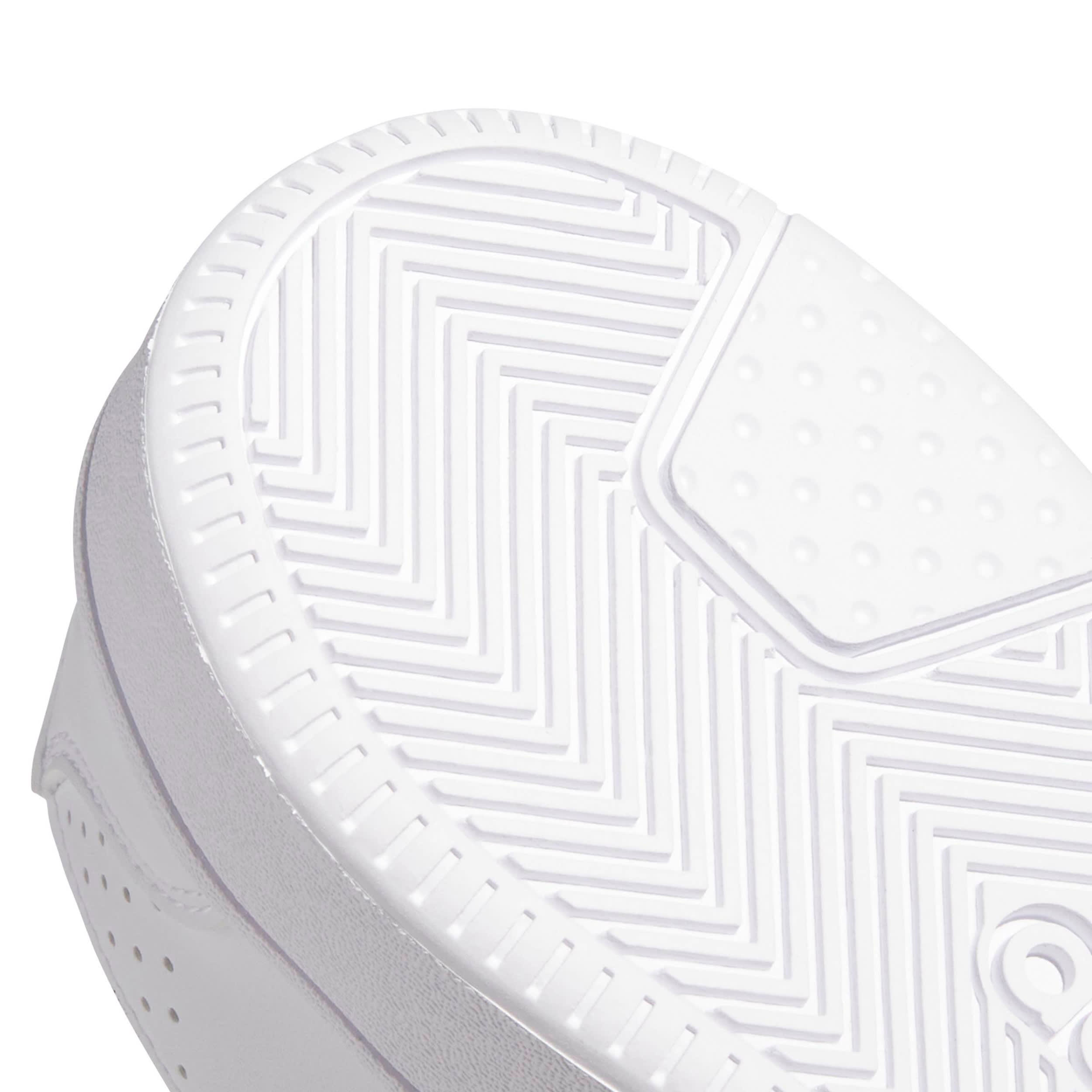ADIDAS-WOMENS HOOPS CLASSIC SNEAKER-WHITE & WHITE