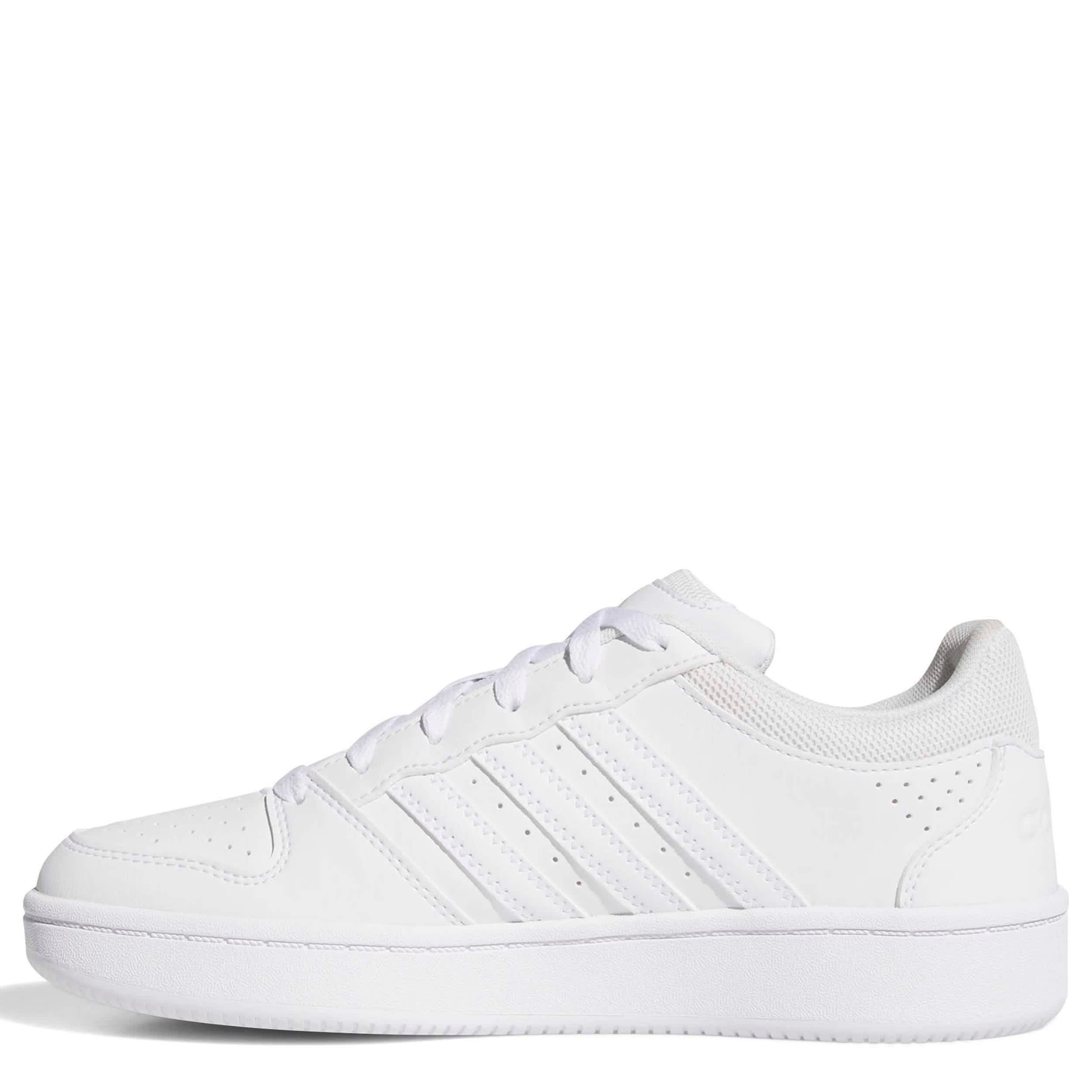 ADIDAS-WOMENS HOOPS CLASSIC SNEAKER-WHITE & WHITE