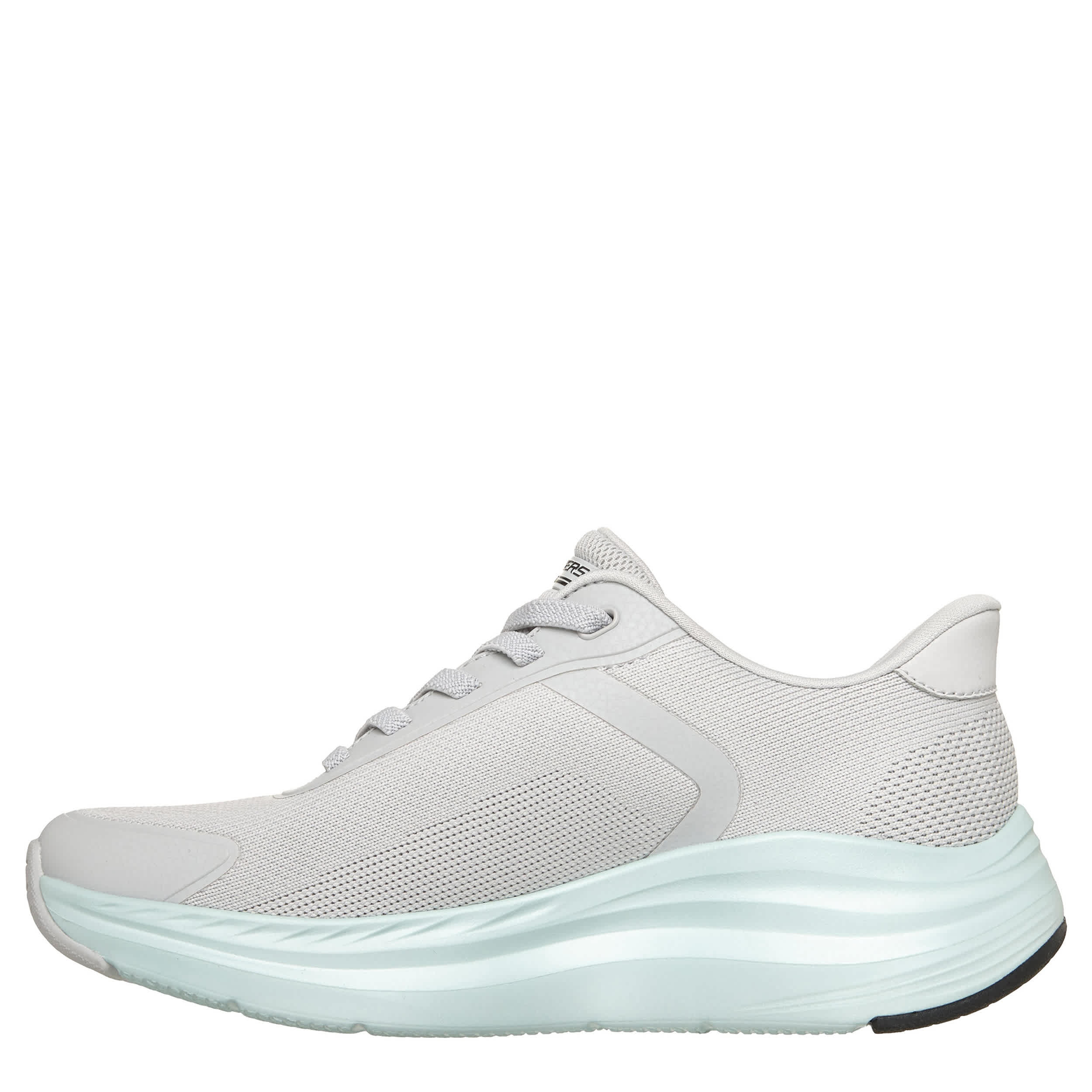 SKECHERS-WOMENS SLIP-INS INFINITY 2.0 SNEAKER-PALE GREY & LIGHT BLUE