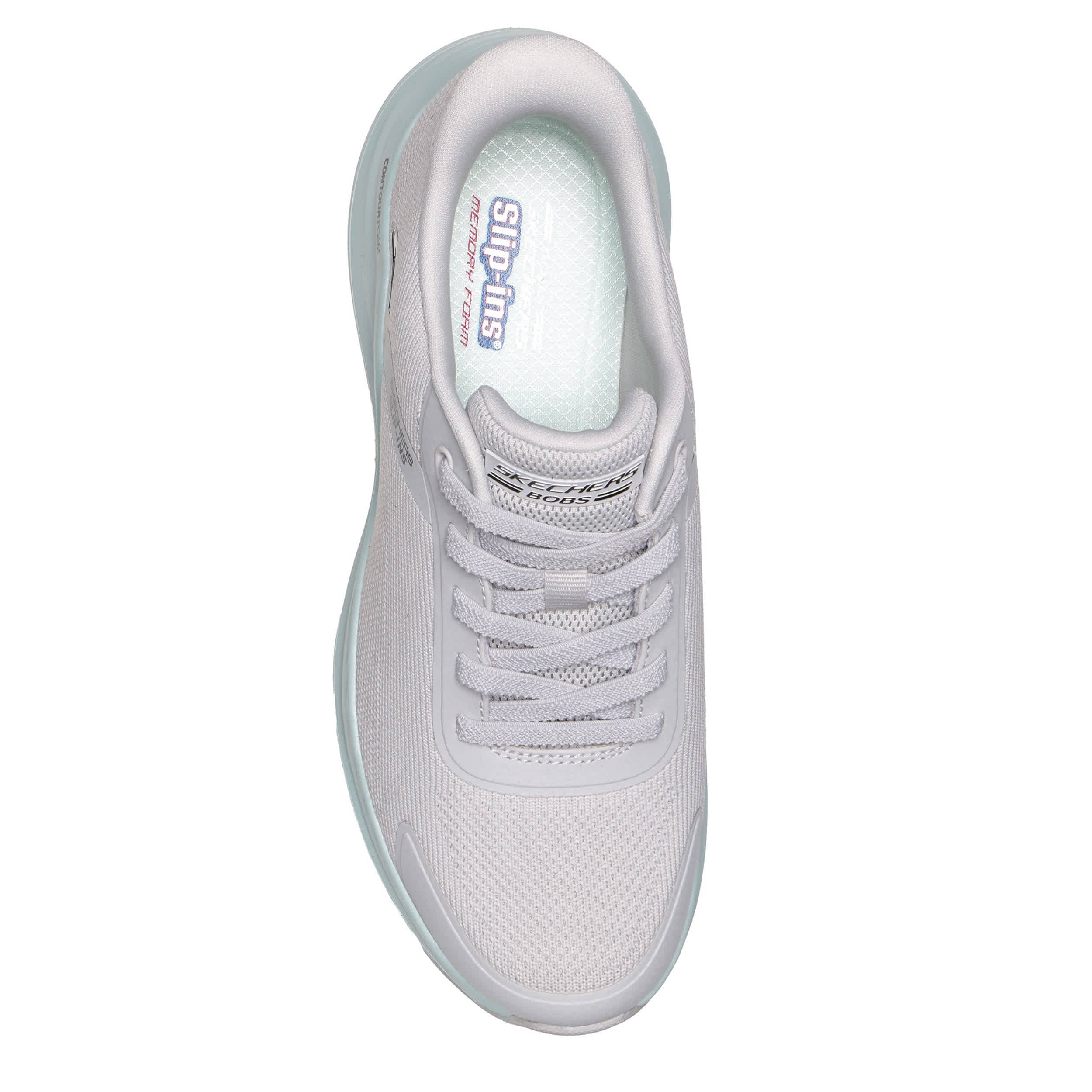 SKECHERS-WOMENS SLIP-INS INFINITY 2.0 SNEAKER-PALE GREY & LIGHT BLUE
