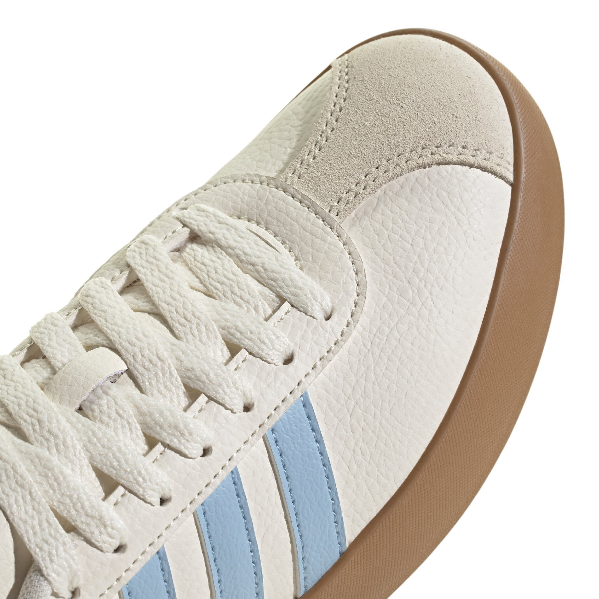 ADIDAS-WOMENS VL COURT 3.0 SNEAKER-WHITE & LIGHT BLUE