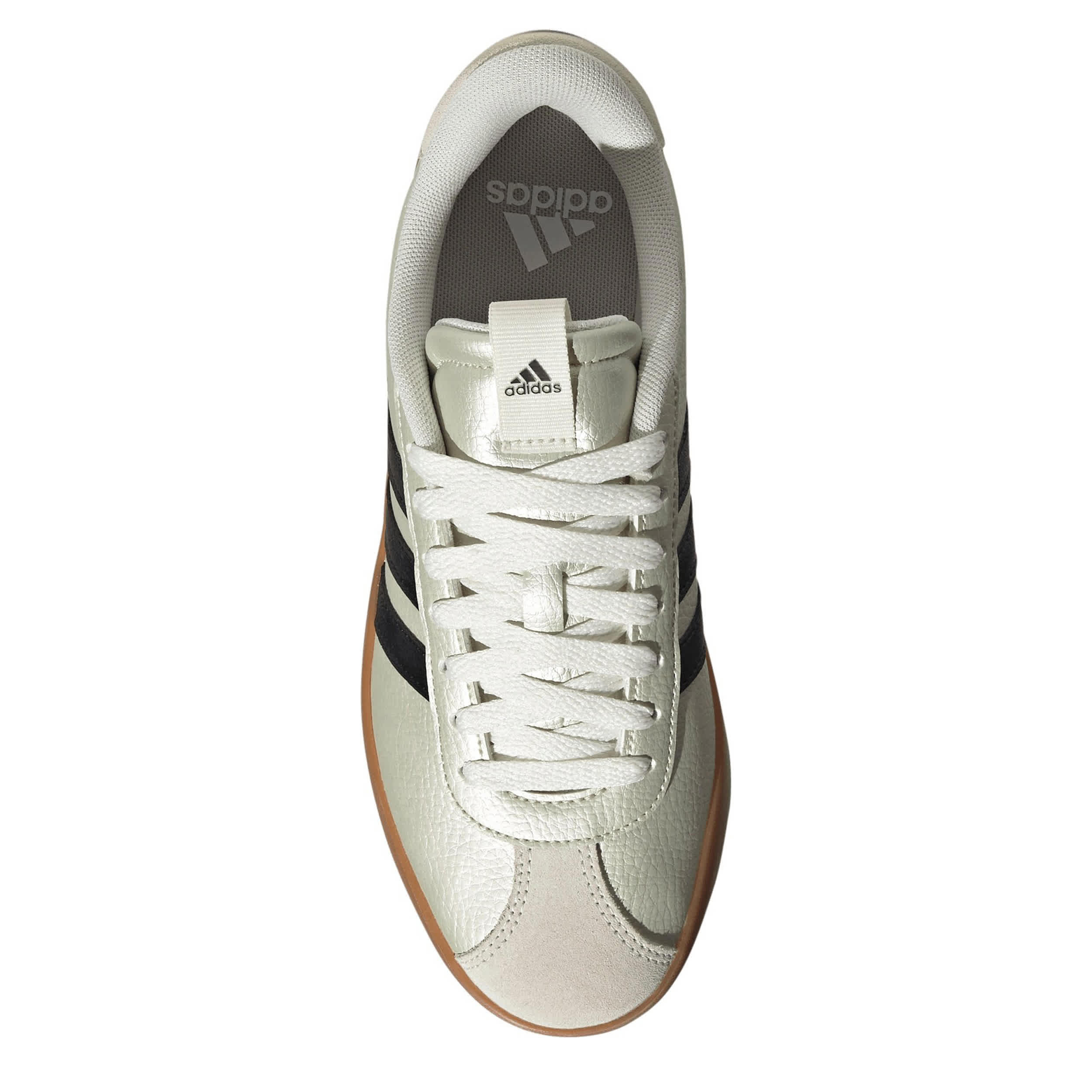 ADIDAS-WOMENS VL COURT 3.0 SNEAKER-GOLD & BLACK