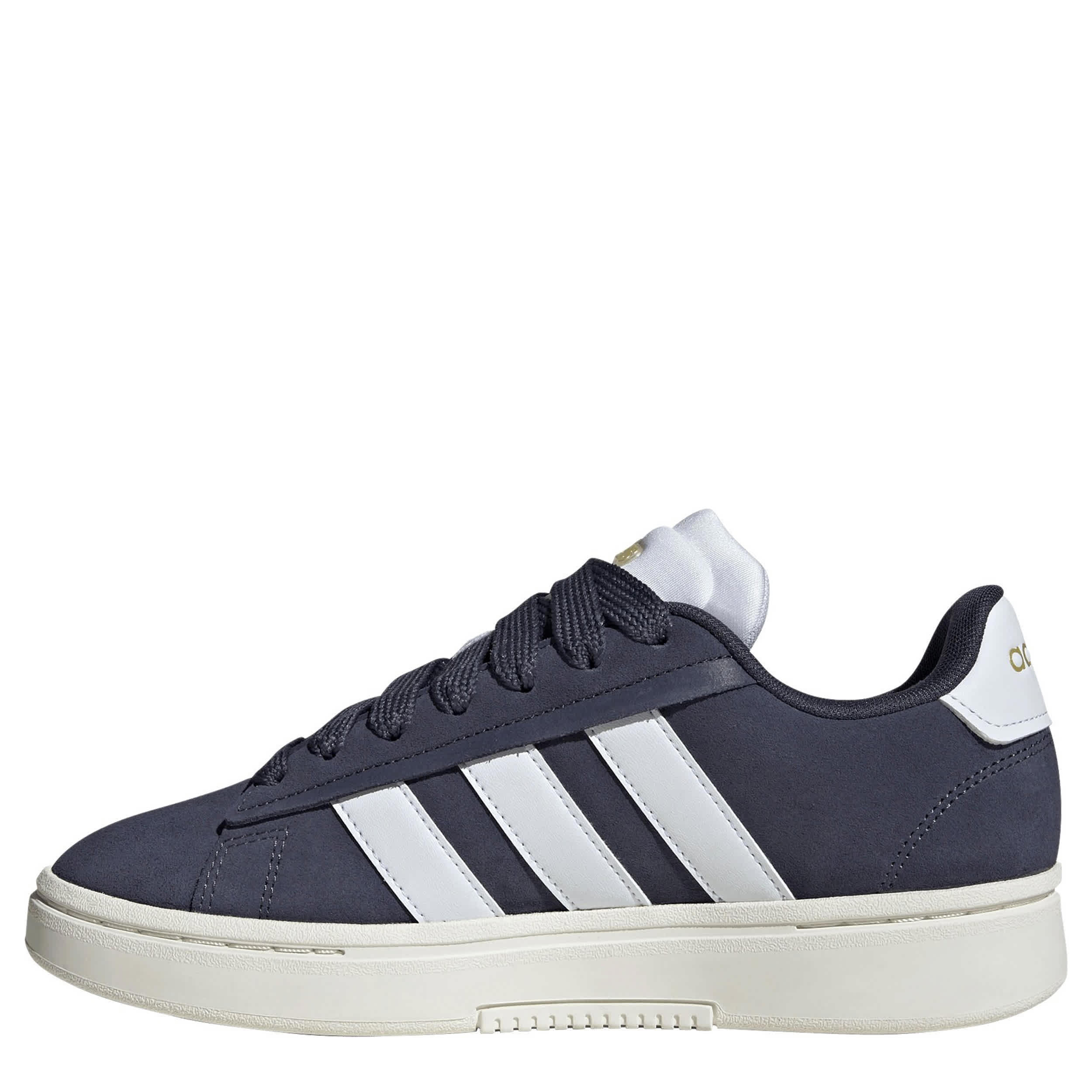 ADIDAS-WOMENS GRAND COURT ALPHA 00'S SNEAKER-NAVY & WHITE