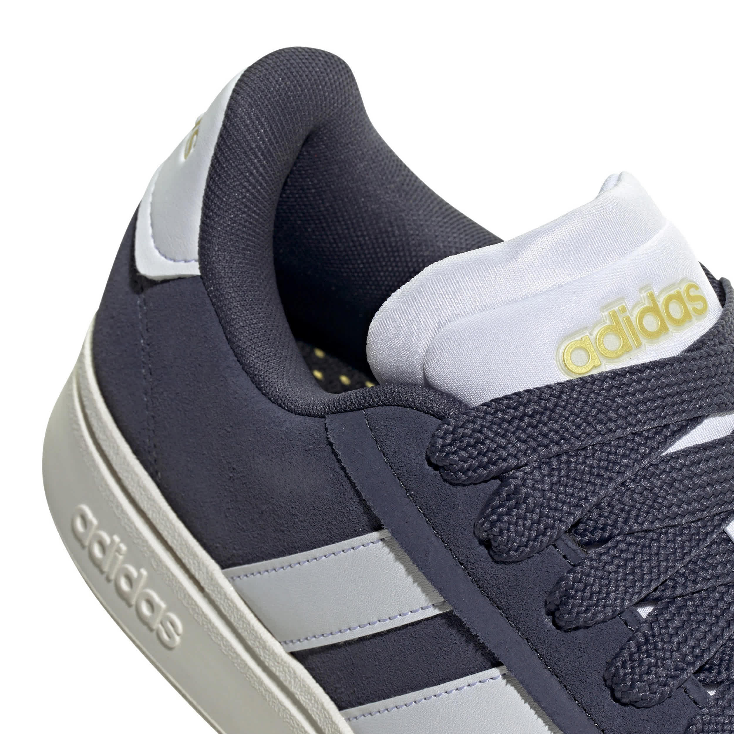 ADIDAS-WOMENS GRAND COURT ALPHA 00'S SNEAKER-NAVY & WHITE