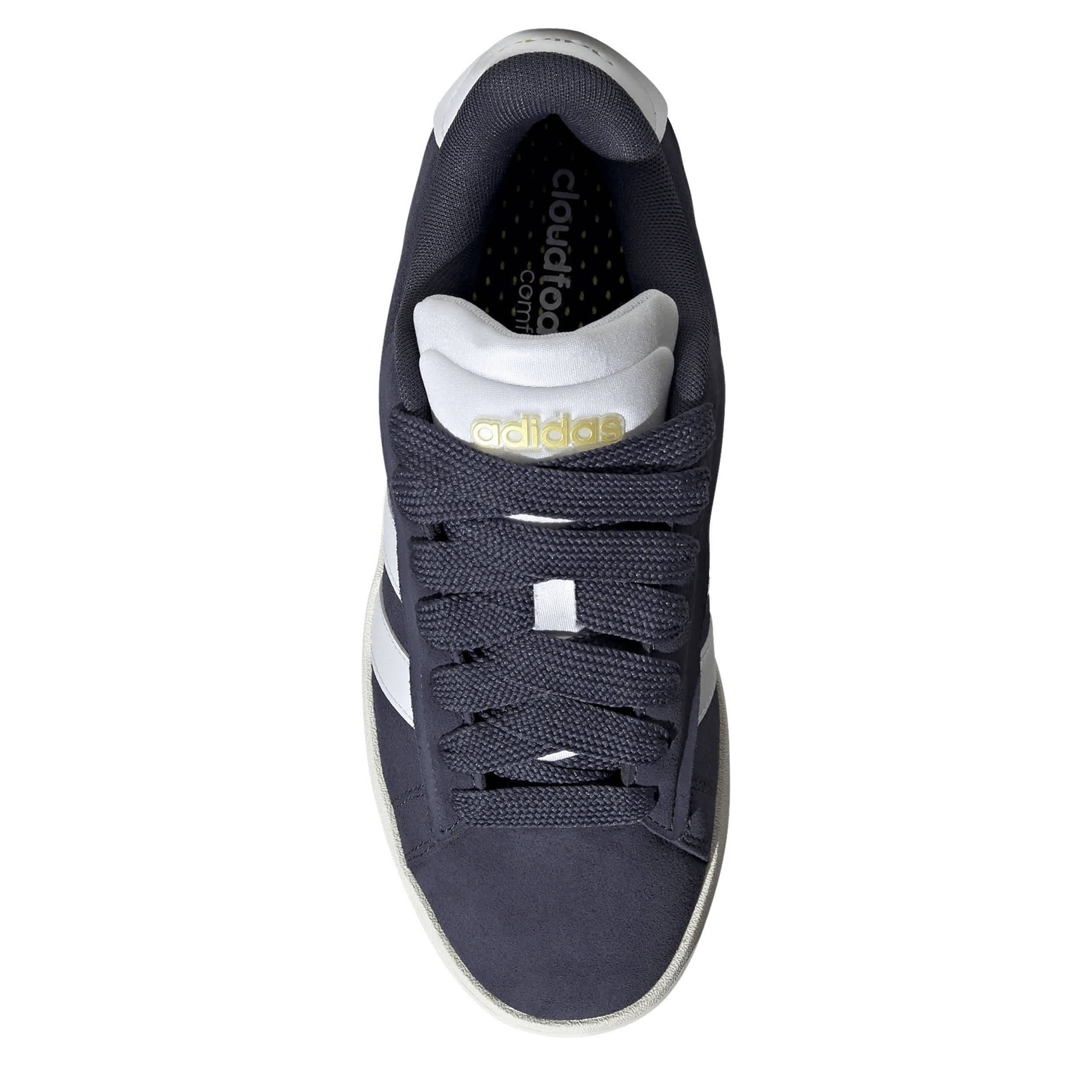 ADIDAS-WOMENS GRAND COURT ALPHA 00'S SNEAKER-NAVY & WHITE