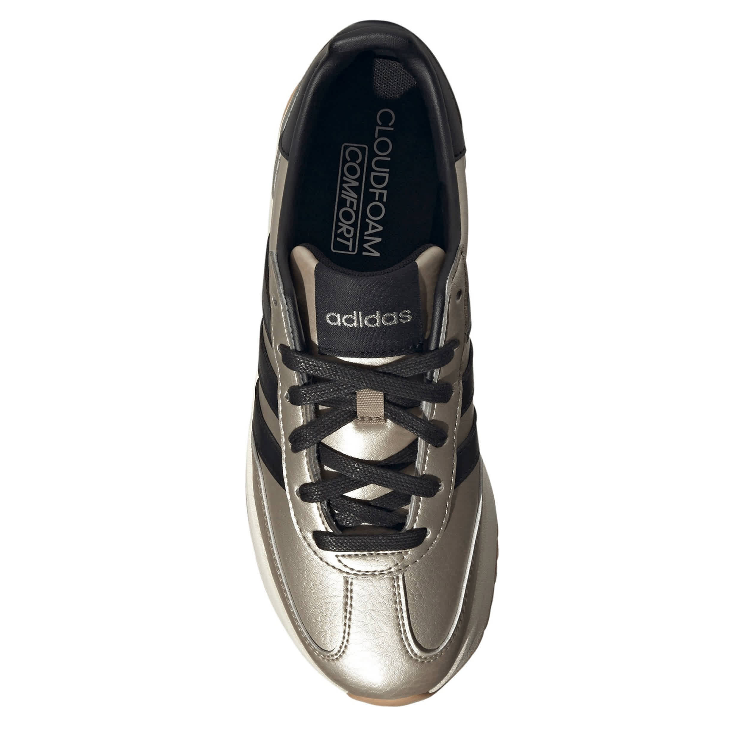 ADIDAS-WOMENS RUN 70S 2-0-MED METALLIC & BLACK