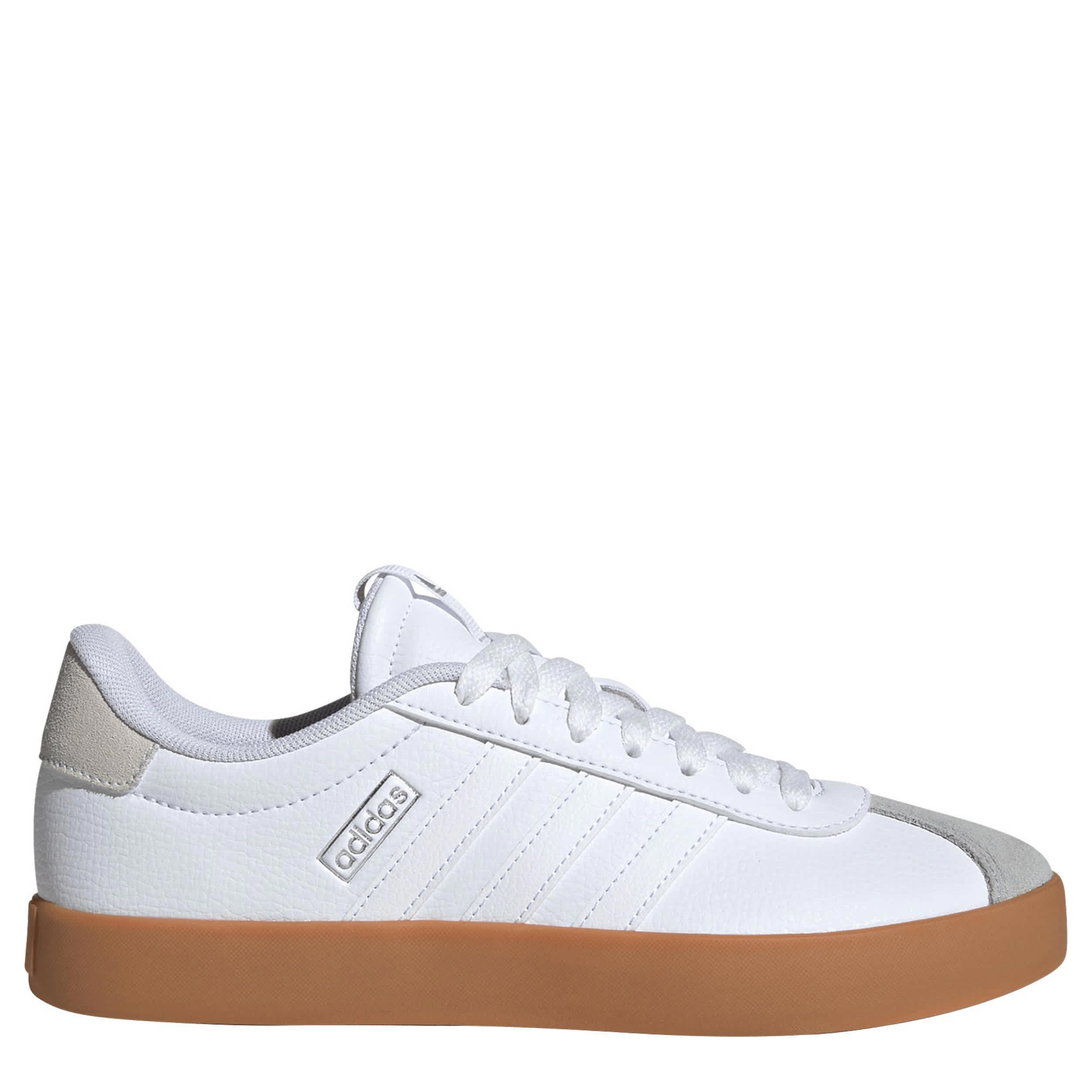 ADIDAS-WOMENS VL COURT 3-0-WHITE & WHITE