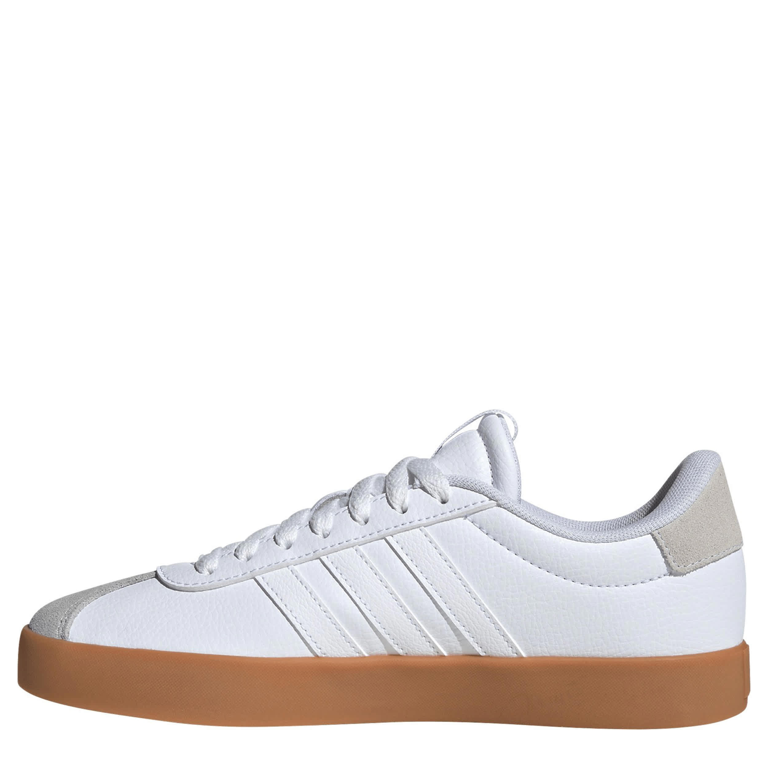ADIDAS-WOMENS VL COURT 3-0-WHITE & WHITE