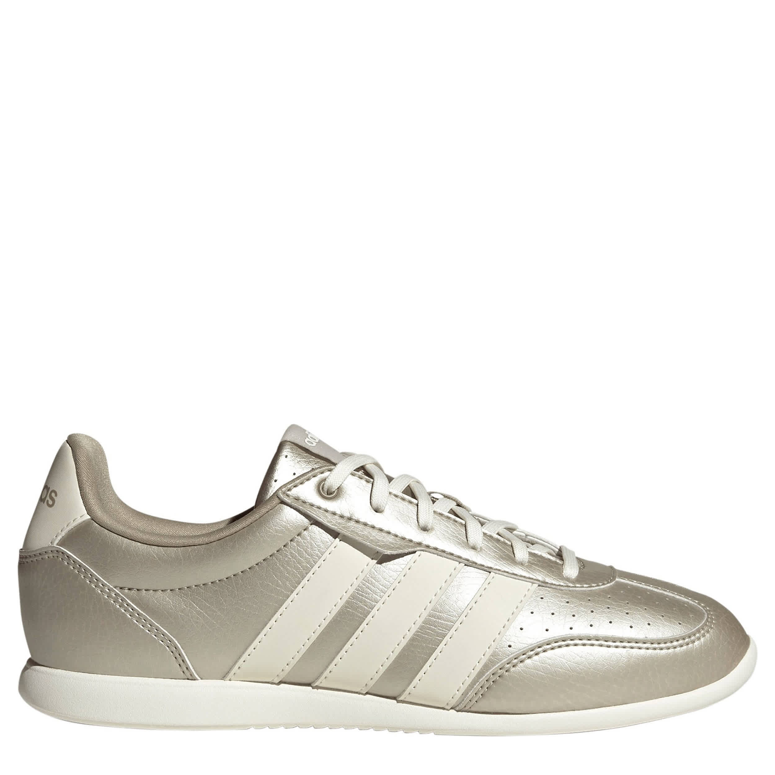 ADIDAS-WOMENS BARREDA LO-MED METALLIC & OFF WHITE