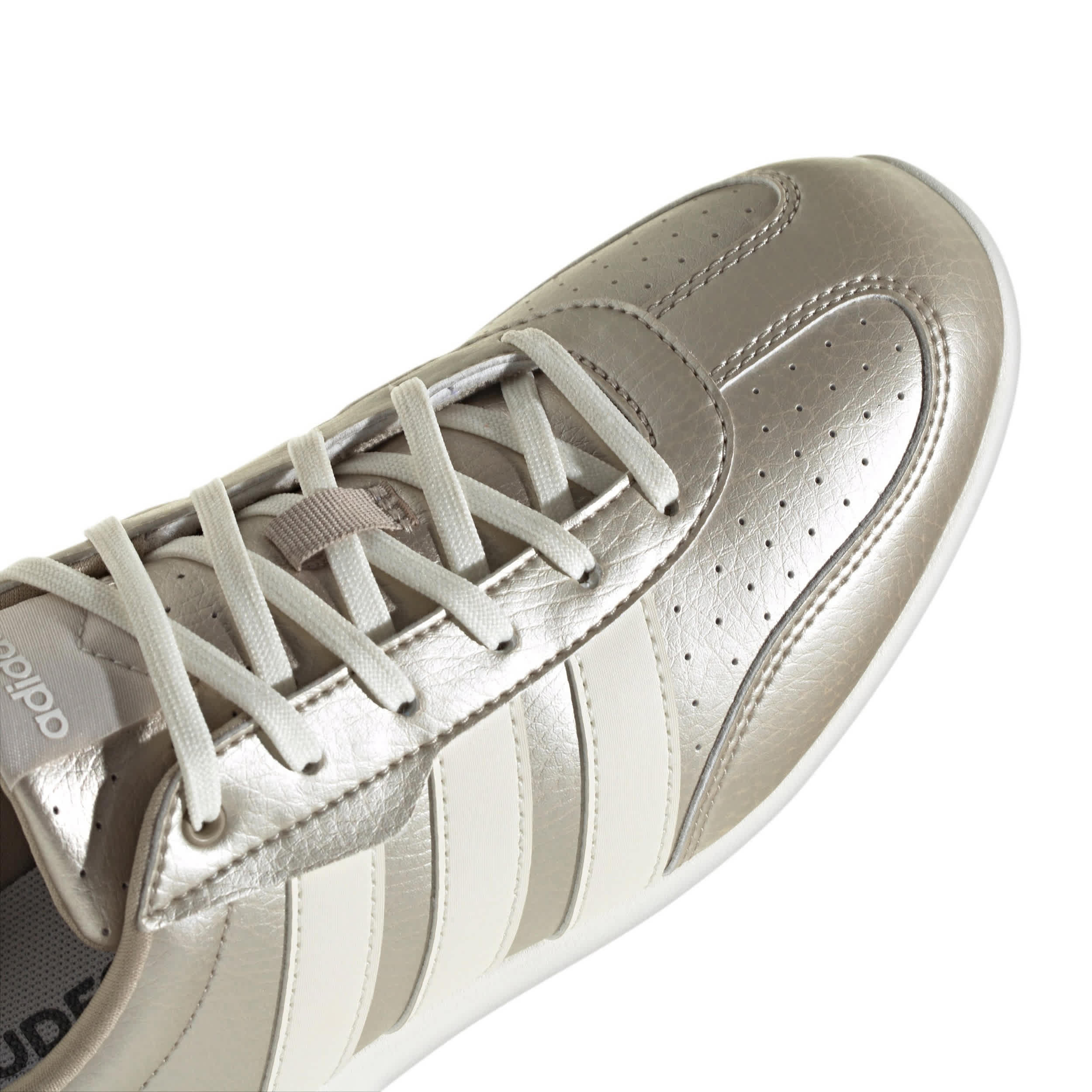 ADIDAS-WOMENS BARREDA LO-MED METALLIC & OFF WHITE