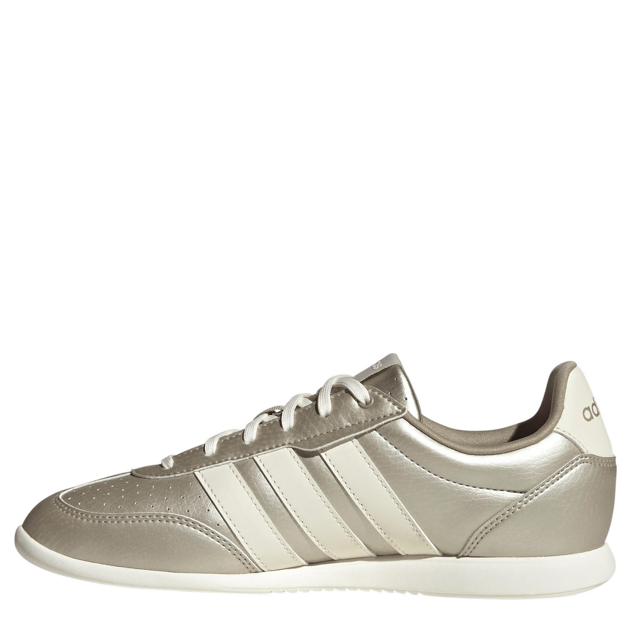 ADIDAS-WOMENS BARREDA LO-MED METALLIC & OFF WHITE