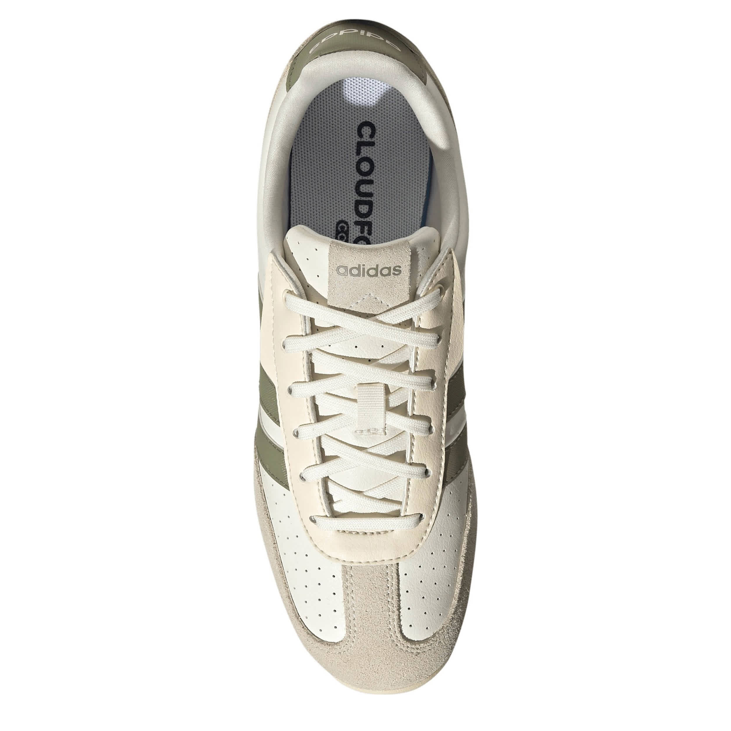 ADIDAS-WOMENS BARREDA LO-OFF WHITE & GREEN