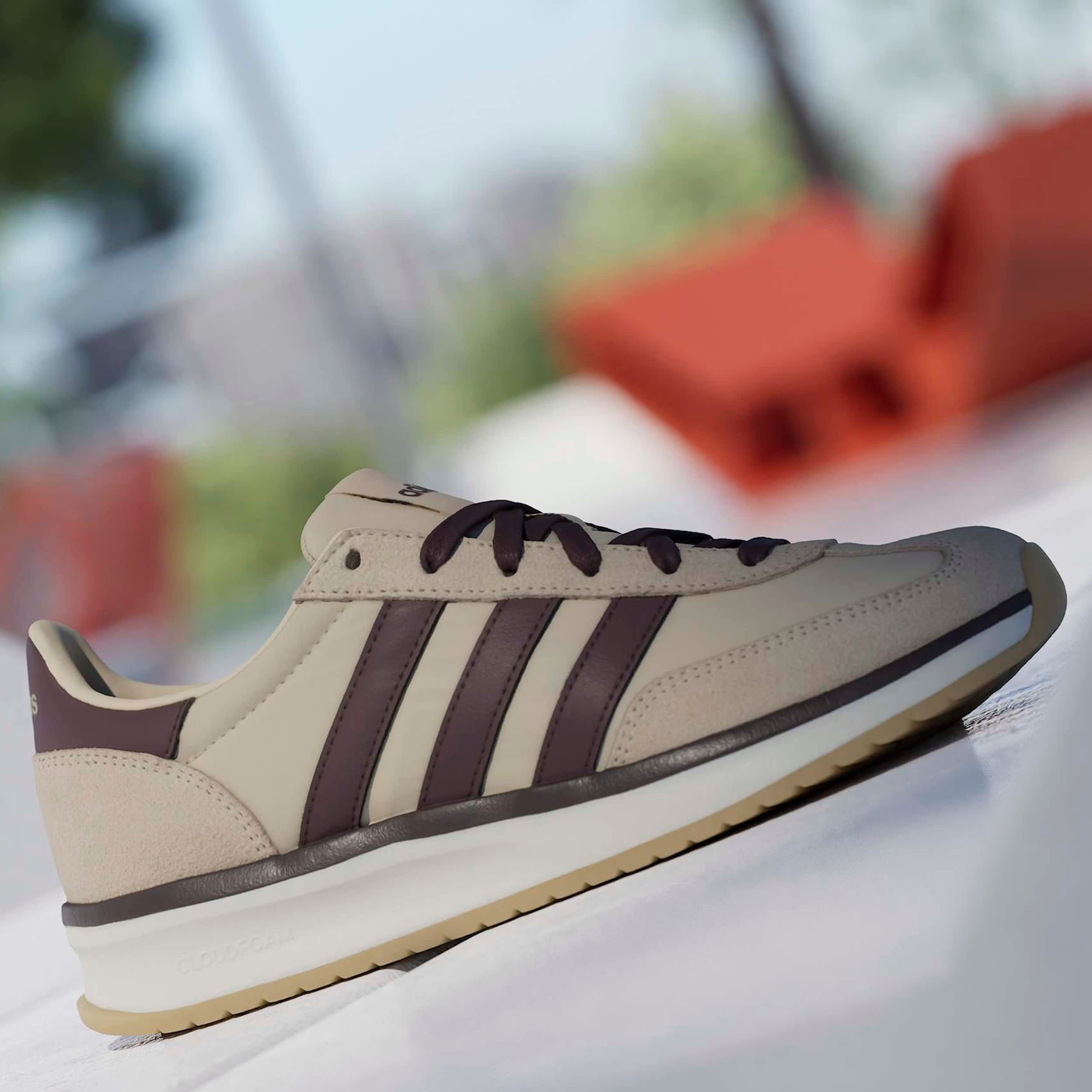 ADIDAS-WOMENS RUN 70S 2-0-SAND & DARK BROWN