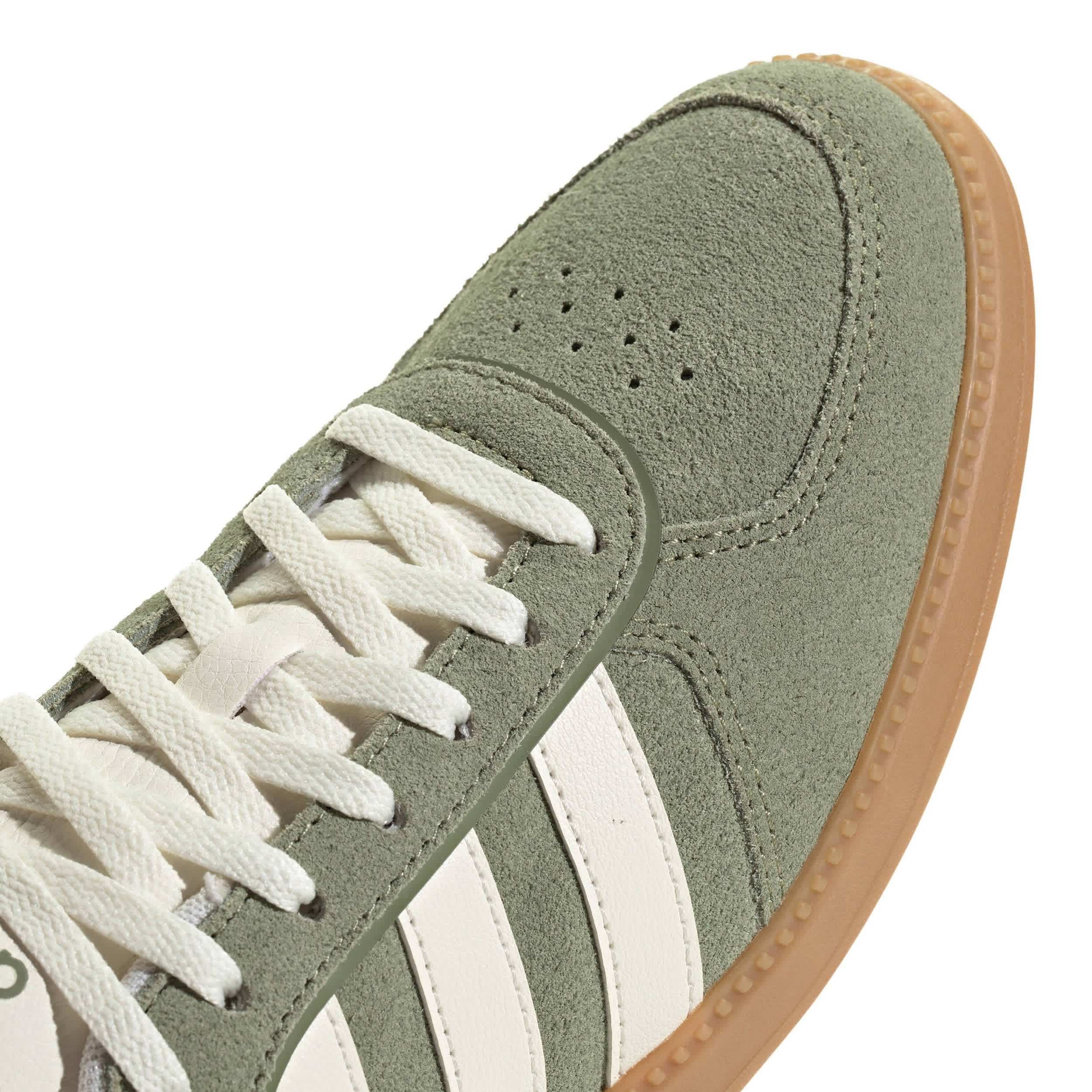 ADIDAS-WOMENS BREAKNET SLEEK-GREEN & WHITE