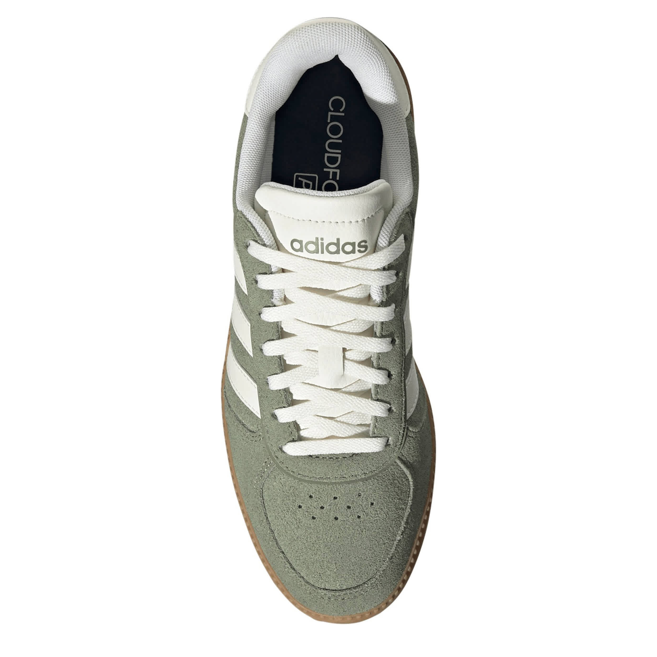 ADIDAS-WOMENS BREAKNET SLEEK-GREEN & WHITE