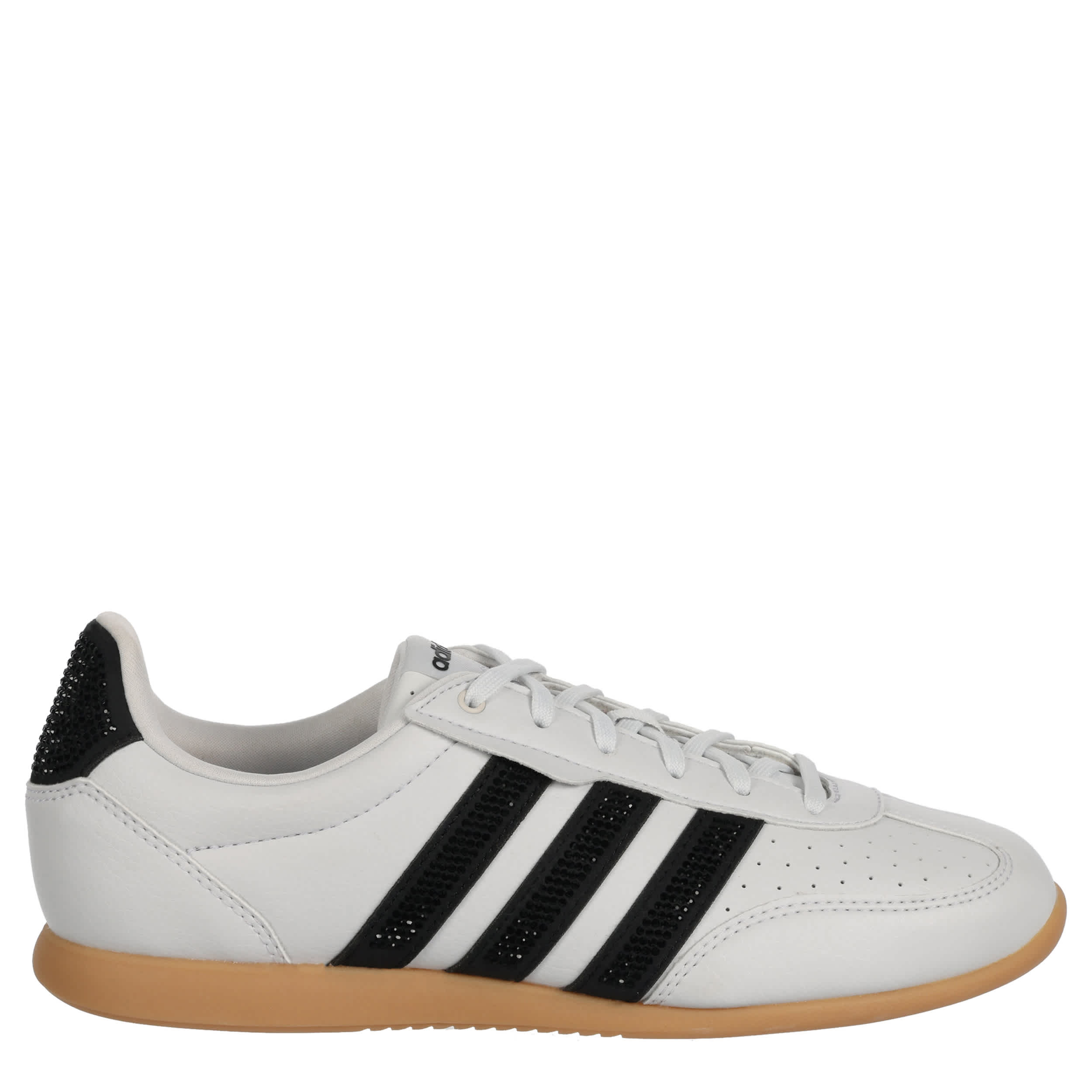 ADIDAS-WOMENS BARREDA LO SNEAKER-WHITE & BLACK