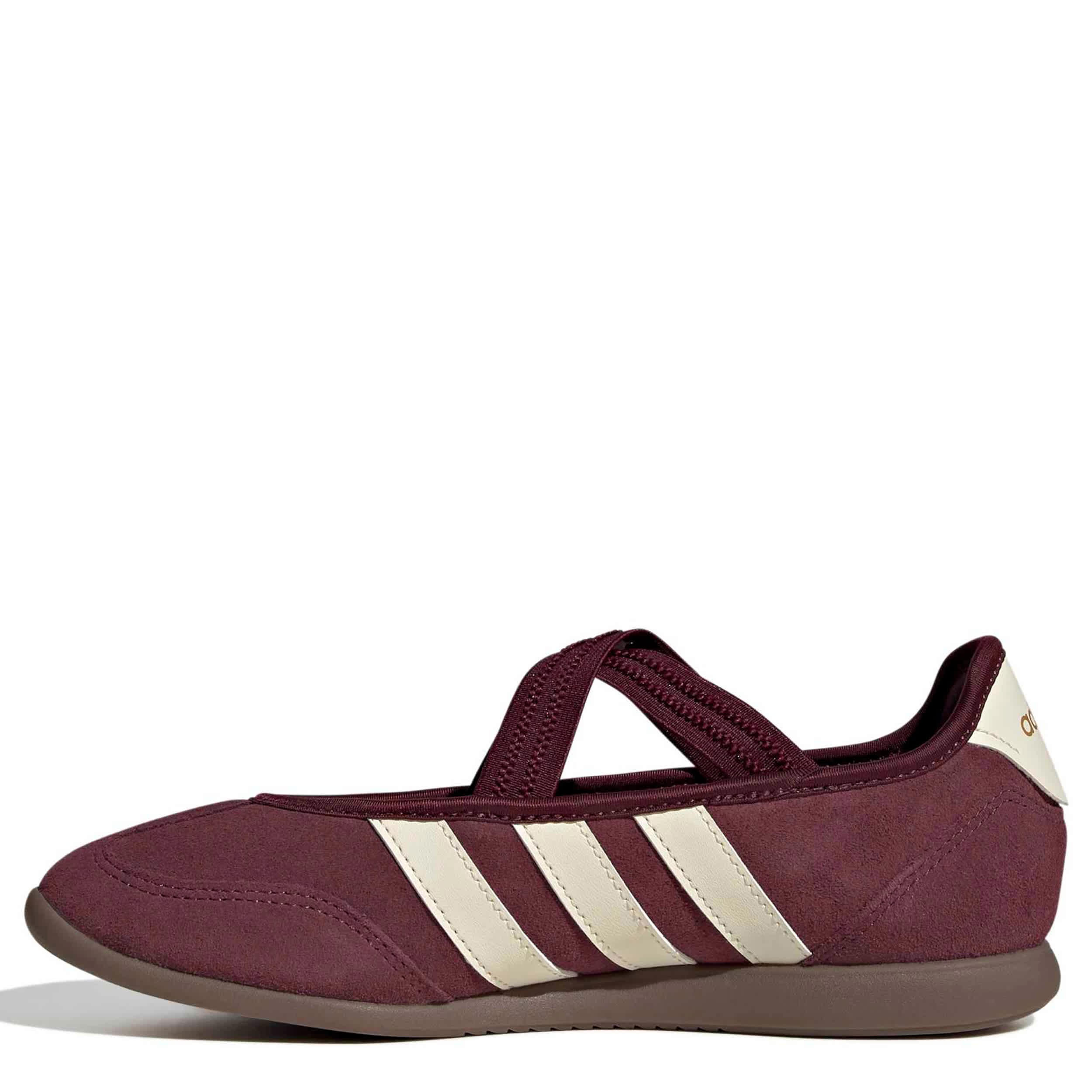 ADIDAS-WOMENS BARREDA MARY JANE SNEAKER-BURGUNDY & OFF WHITE
