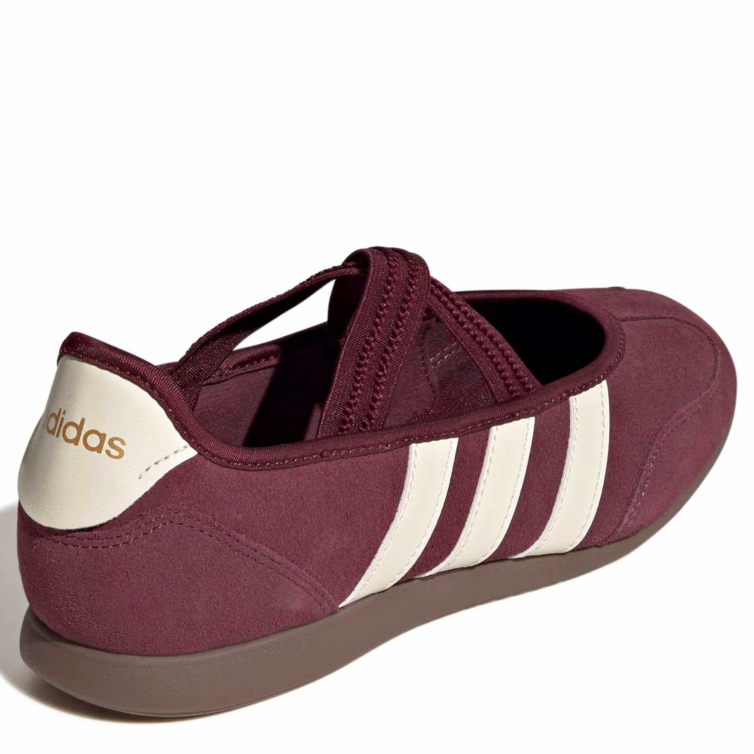 ADIDAS-WOMENS BARREDA MARY JANE SNEAKER-BURGUNDY & OFF WHITE