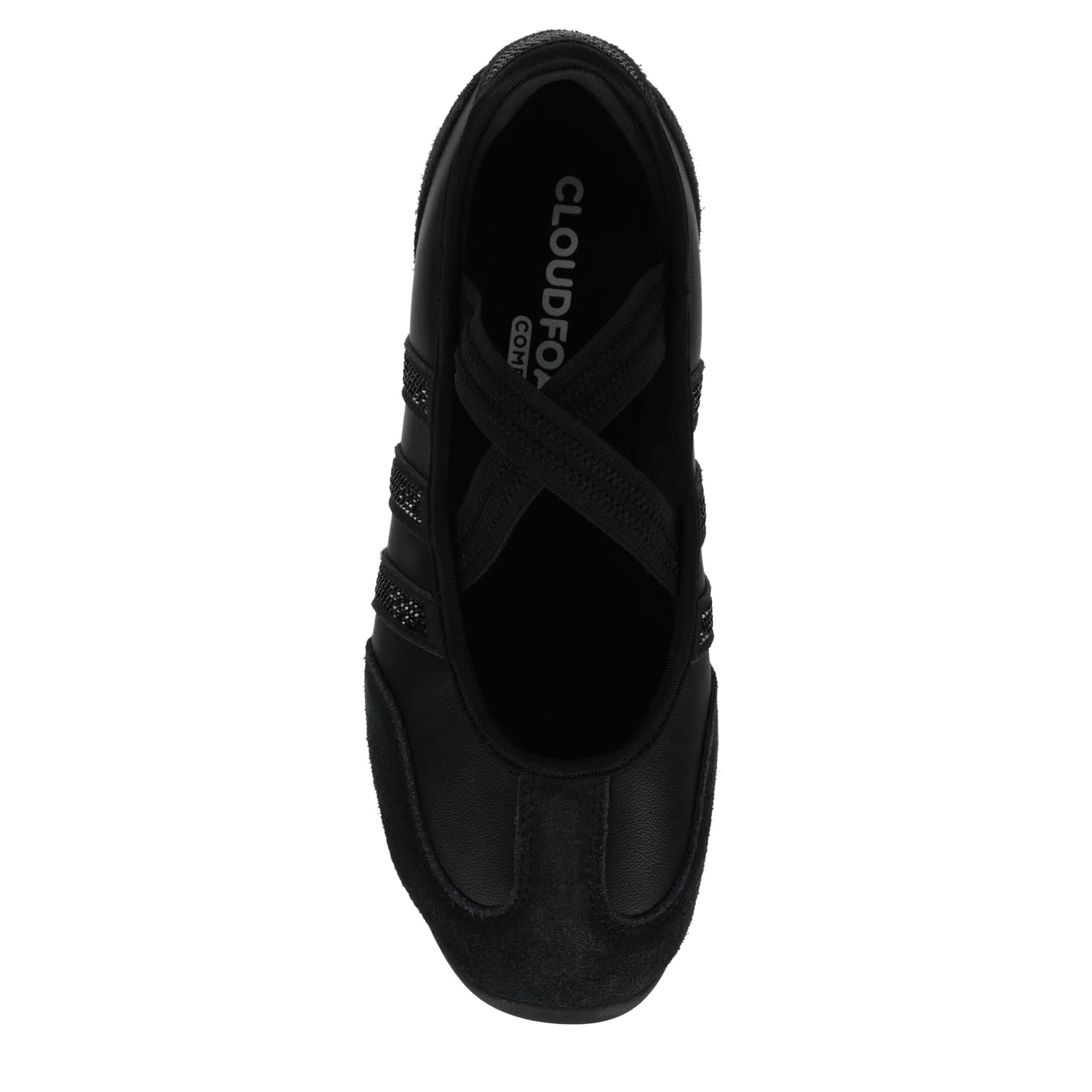 ADIDAS-WOMENS BARREDA MARY JANE SNEAKER-BLACK & BLACK