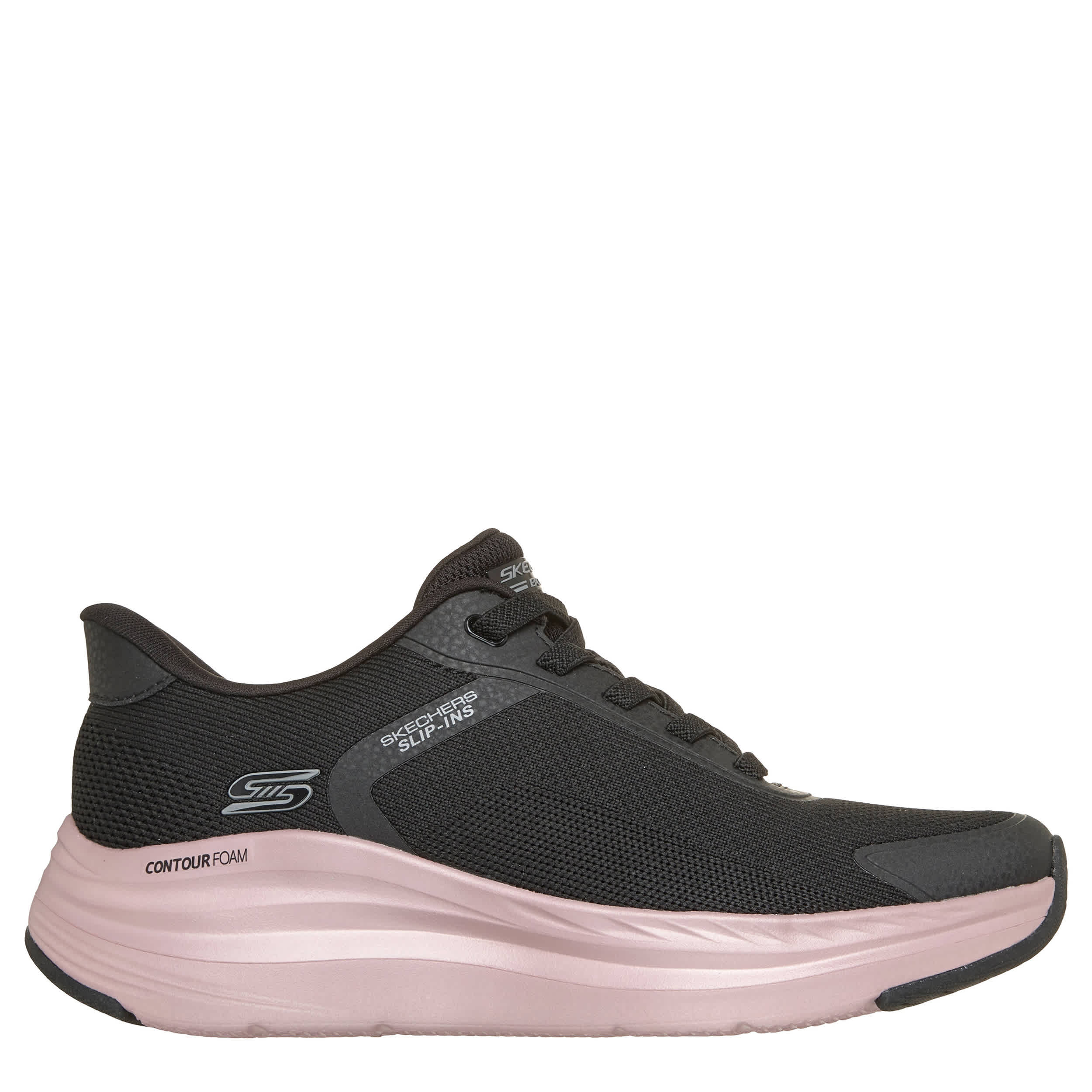 SKECHERS-WOMENS SLIP-INS INFINITY 2.0 SNEAKER-BLACK & PINK