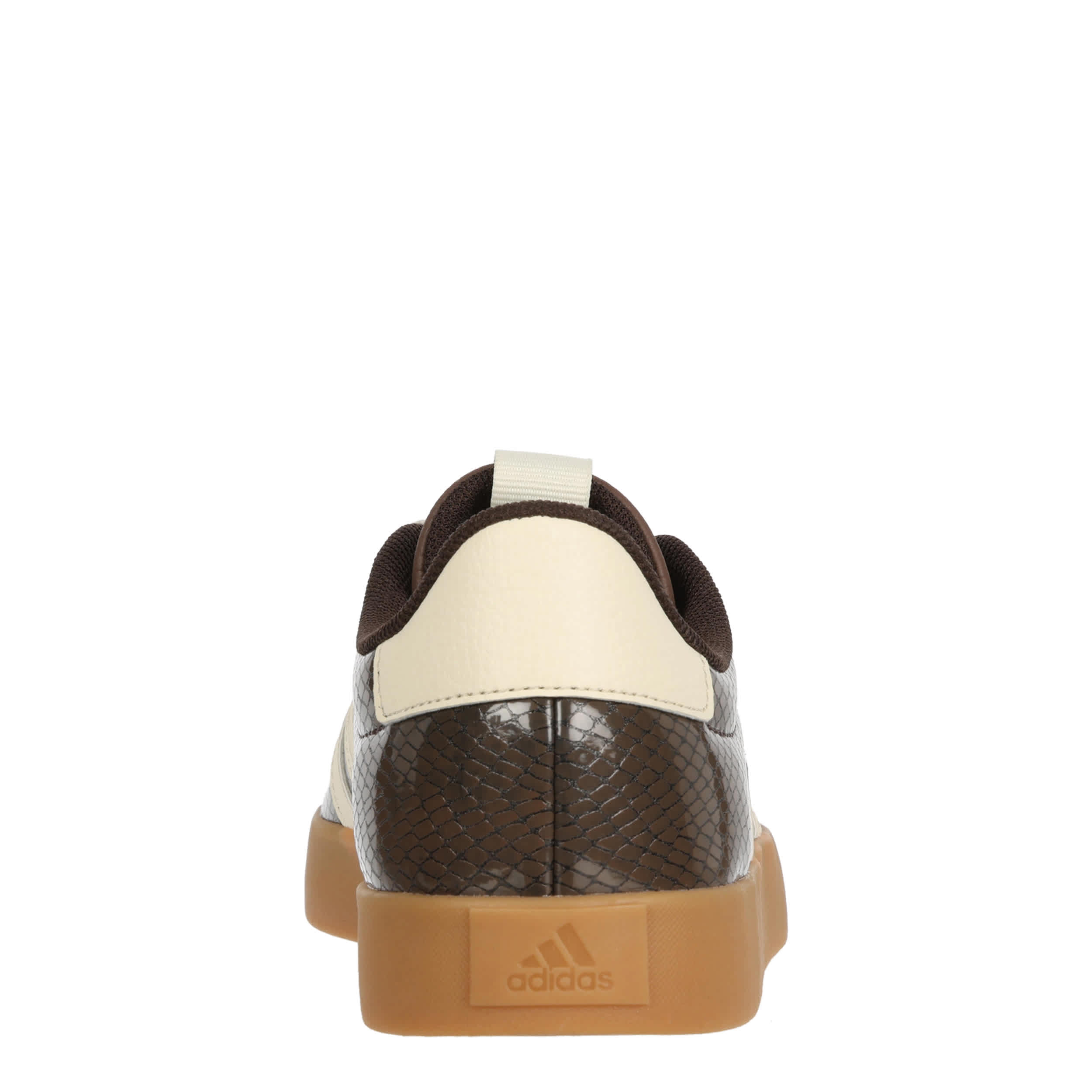 ADIDAS-WOMENS VL COURT 3.0 SNEAKER-BROWN & OFF WHITE