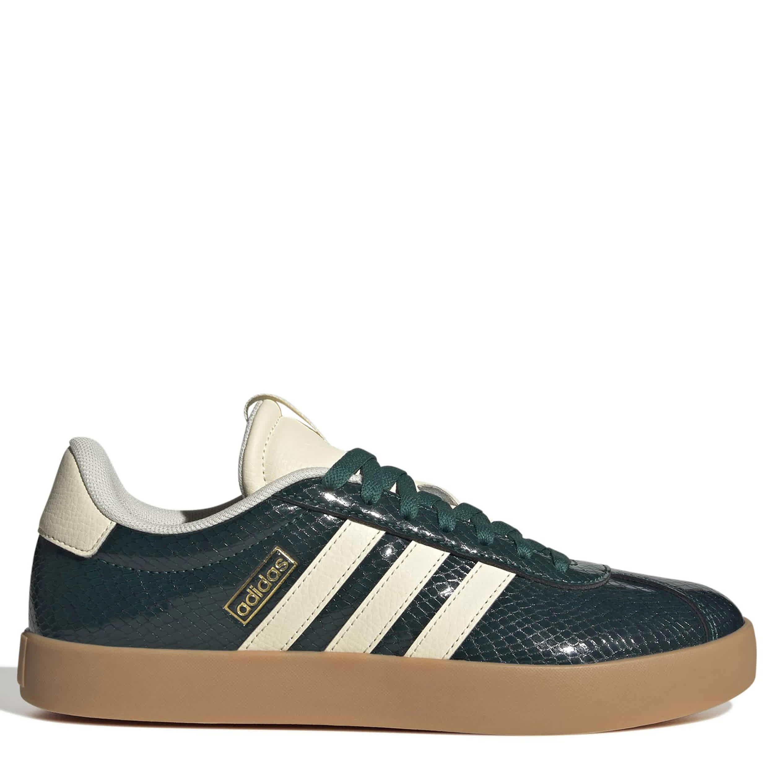 ADIDAS-WOMENS VL COURT 3.0 SNEAKER-GREEN & SNAKE