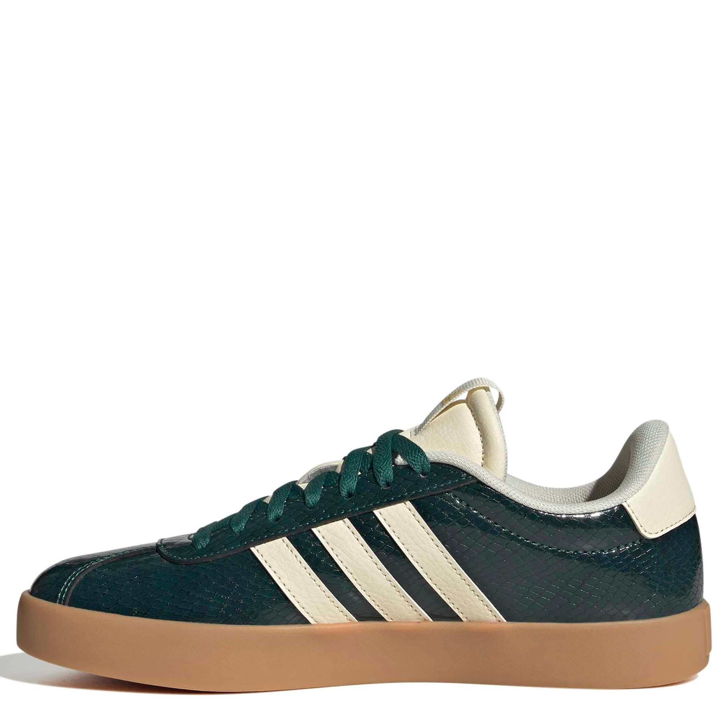 ADIDAS-WOMENS VL COURT 3.0 SNEAKER-GREEN & SNAKE