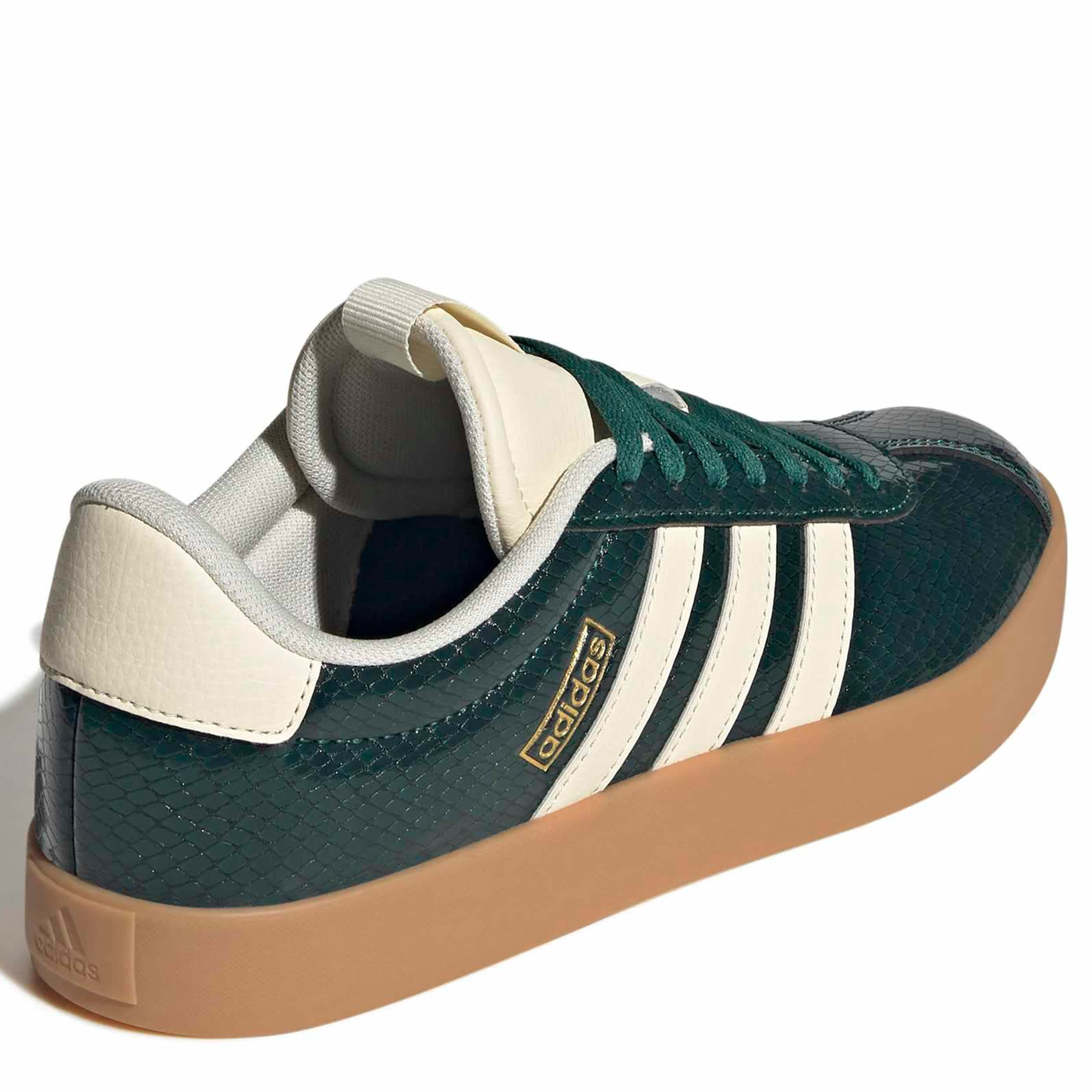 ADIDAS-WOMENS VL COURT 3.0 SNEAKER-GREEN & SNAKE