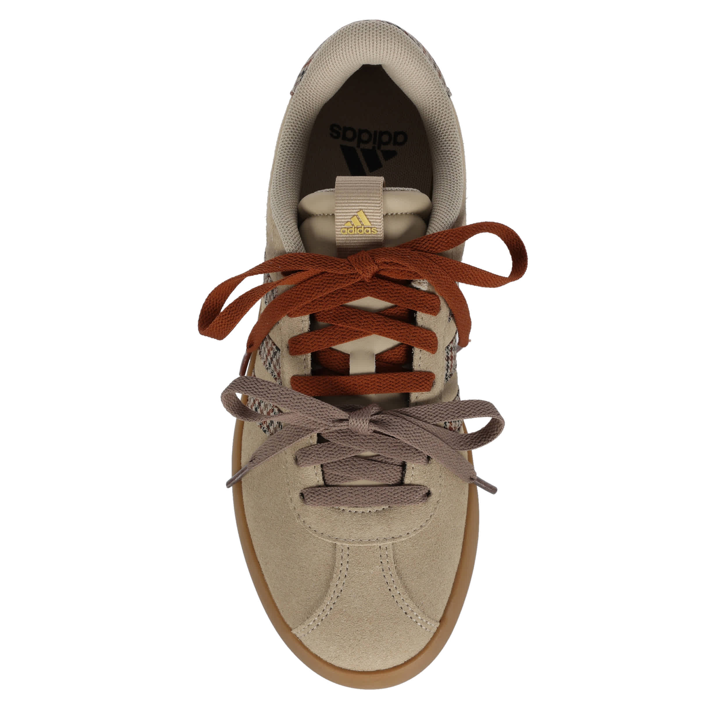 ADIDAS-WOMENS VL COURT 3.0 SNEAKER-BEIGE & PLAID