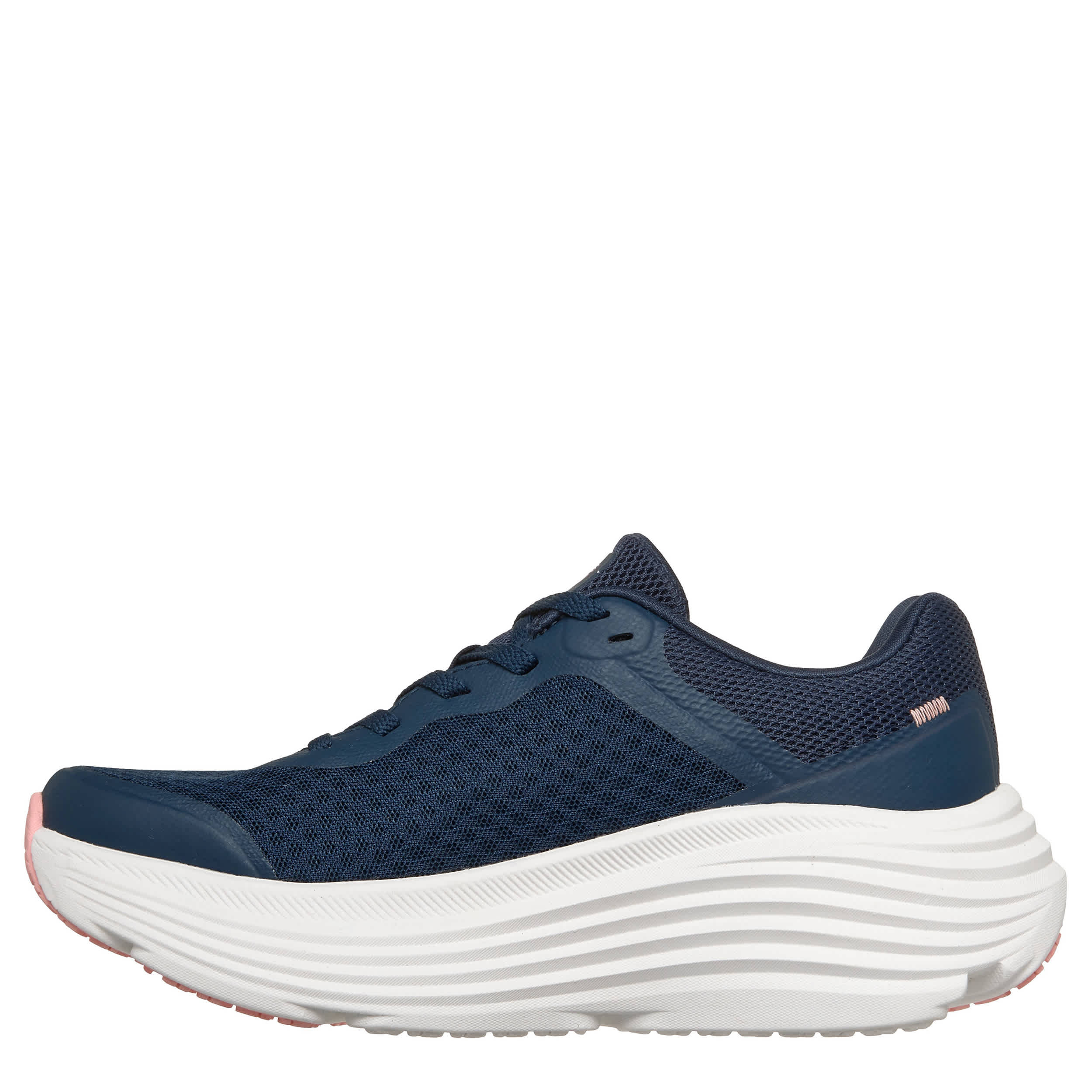 SKECHERS-WOMENS MAX CUSHION ENDEAVOUR RUNNING SHOE-NAVY & PINK