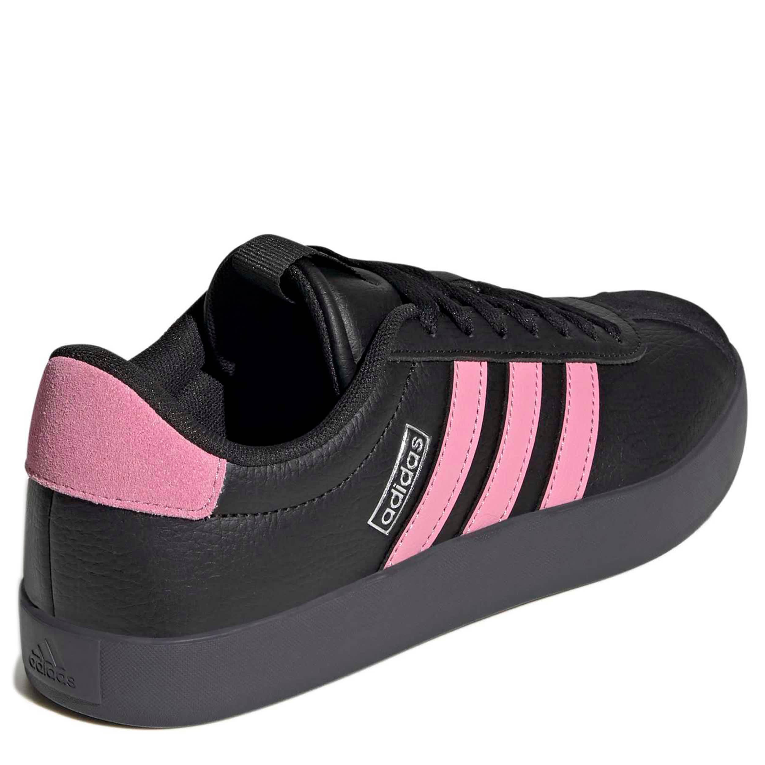 ADIDAS-WOMENS VL COURT 3.0 SNEAKER-BLACK & PINK