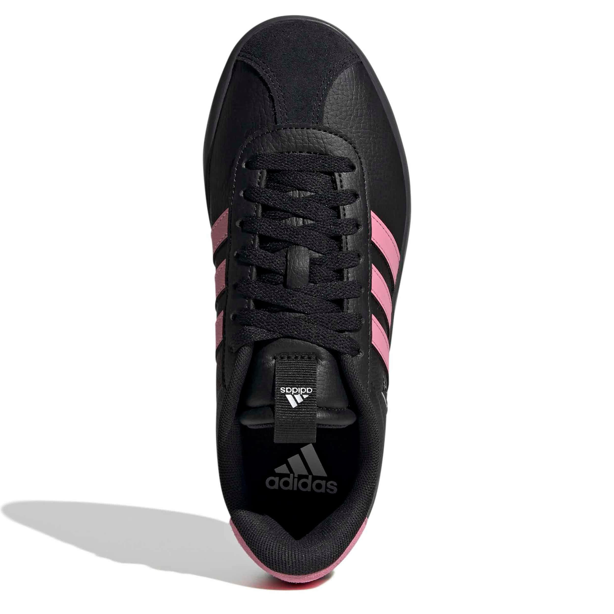 ADIDAS-WOMENS VL COURT 3.0 SNEAKER-BLACK & PINK