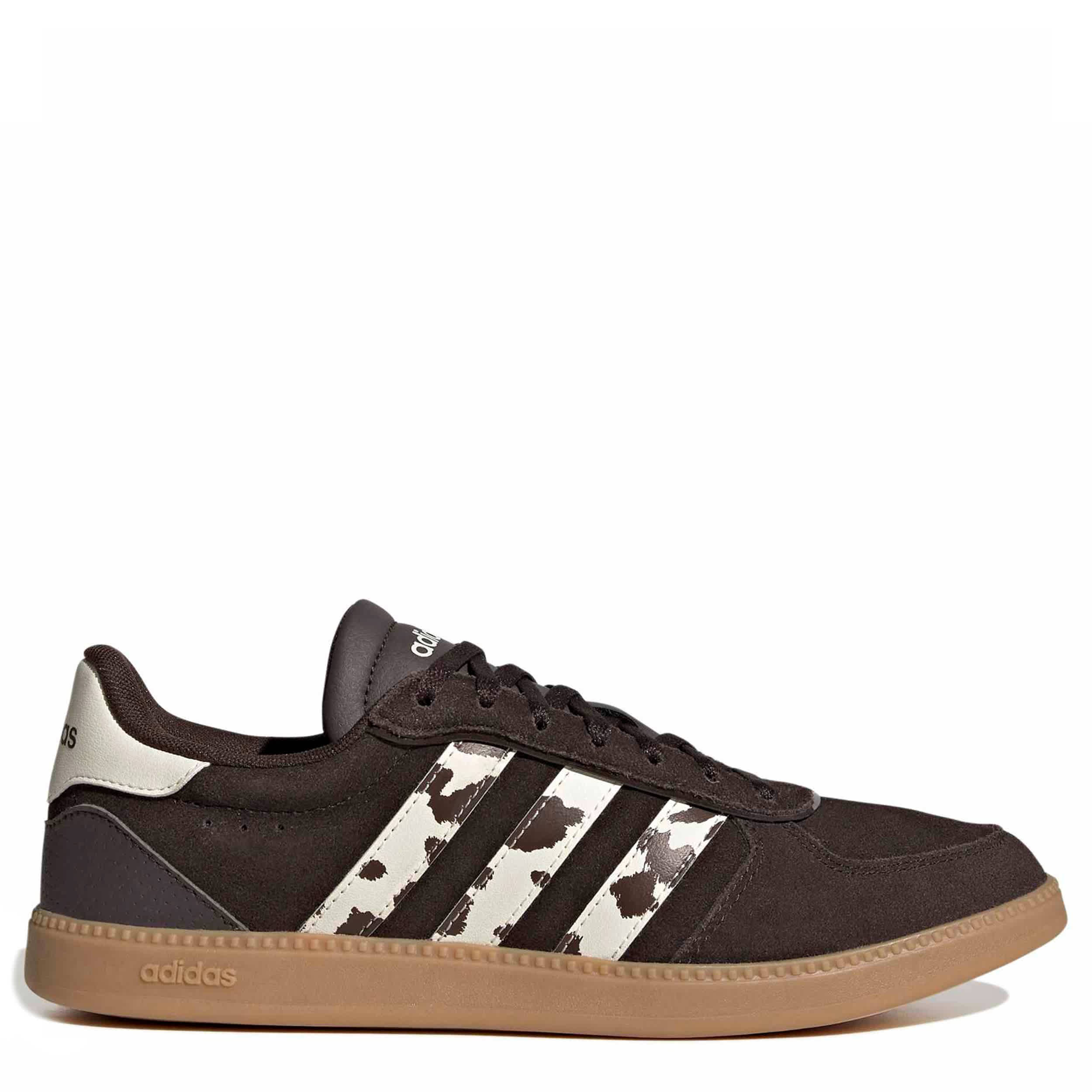ADIDAS-WOMENS BREAKNET SLEEK SNEAKER-BROWN & ANIMAL