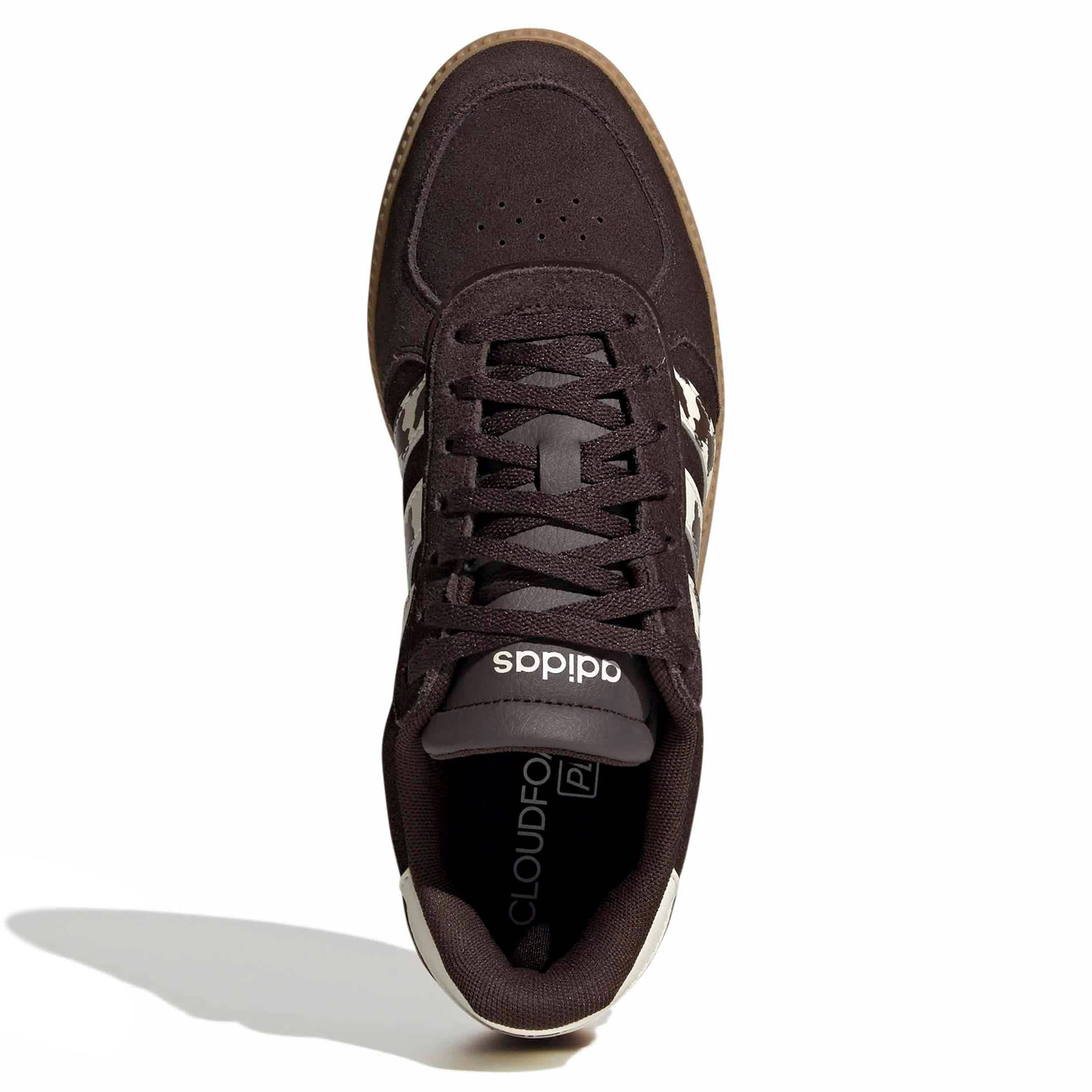 ADIDAS-WOMENS BREAKNET SLEEK SNEAKER-BROWN & ANIMAL