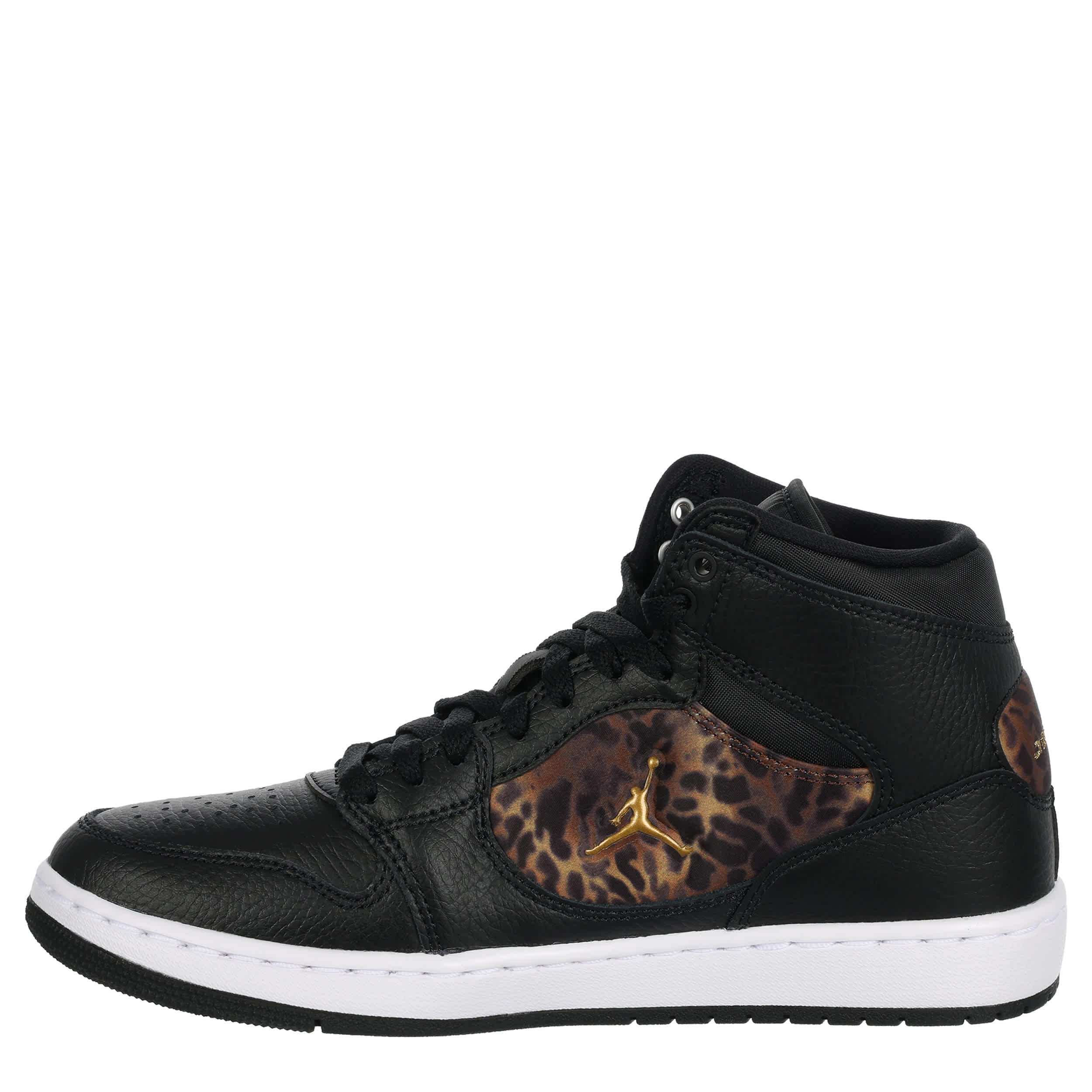 JORDAN-WOMENS COURT CONNECT MID SNEAKER-LEOPARD & BLACK
