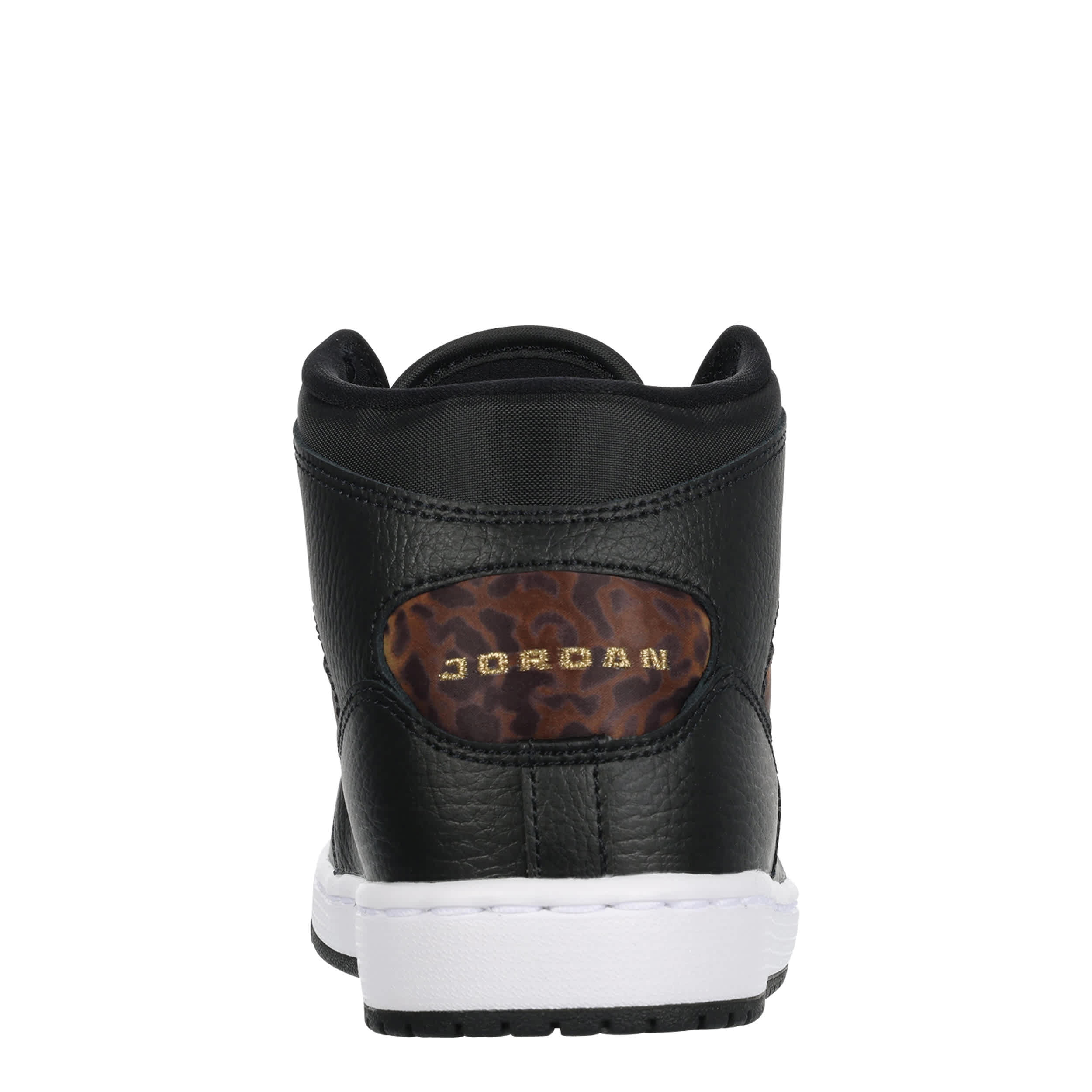 JORDAN-WOMENS COURT CONNECT MID SNEAKER-LEOPARD & BLACK