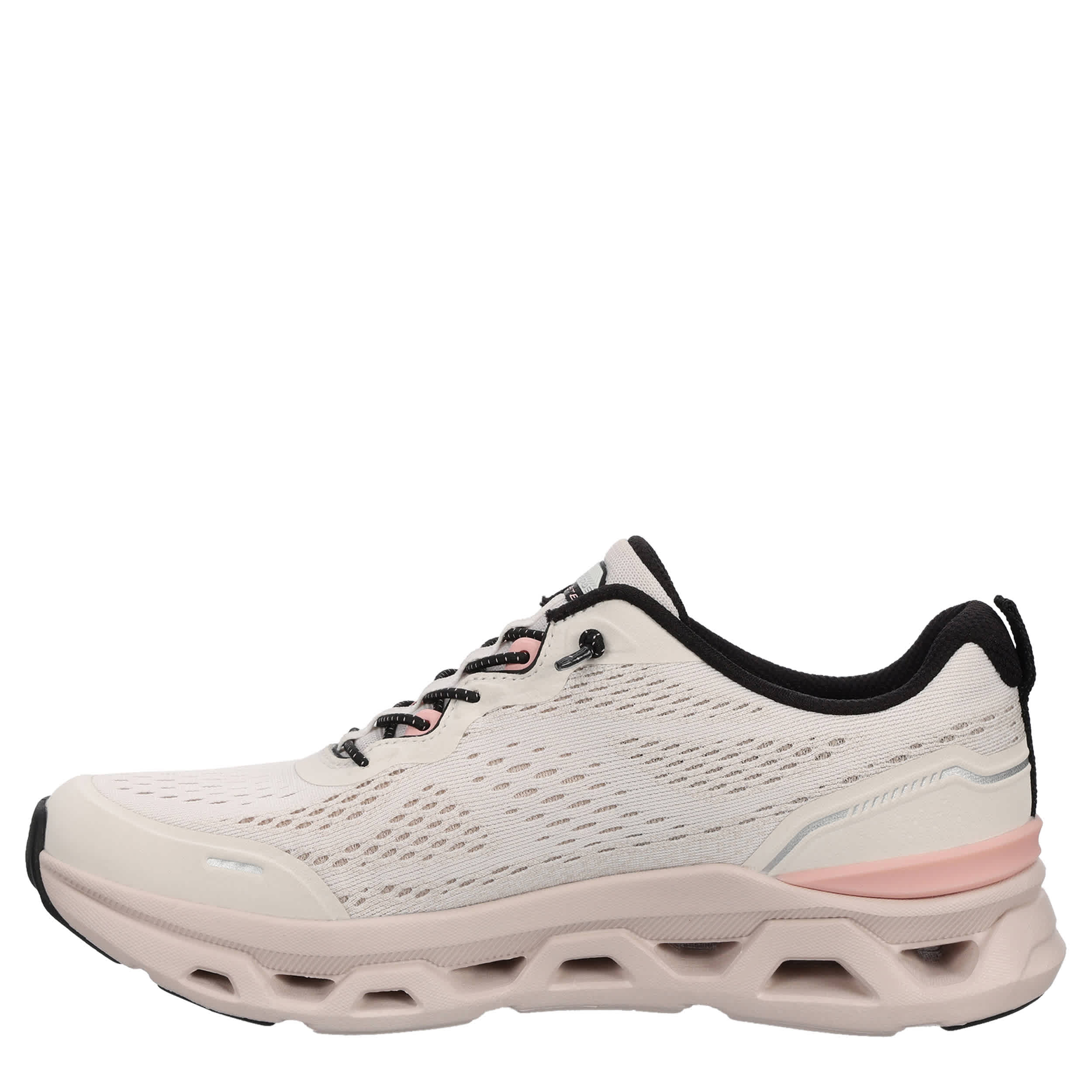 SKECHERS-WOMENS GLIDE STEP ALTUS RUNNING SHOE-NATURAL & BLACK